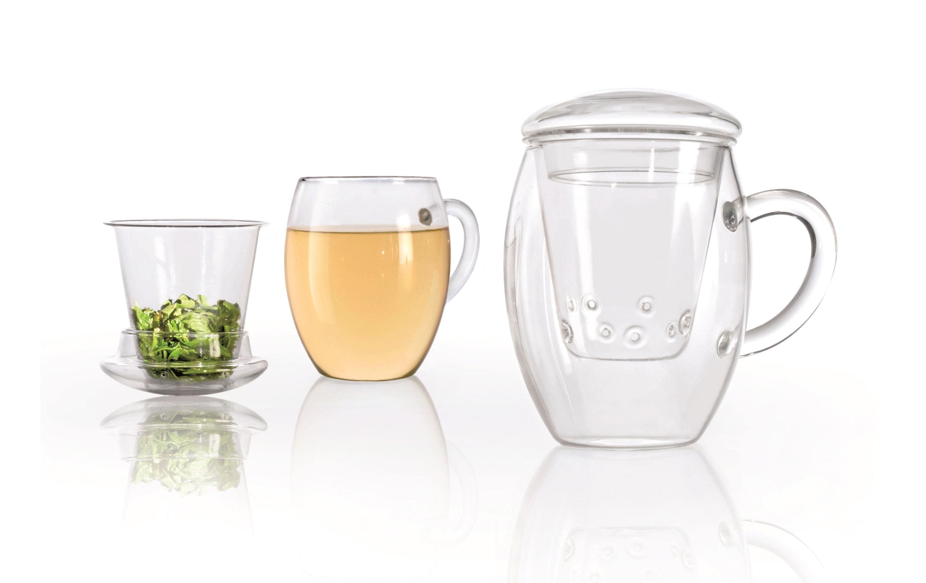 Creano Teetasse all-in-one 400 ml, 3 Stück, Transparent