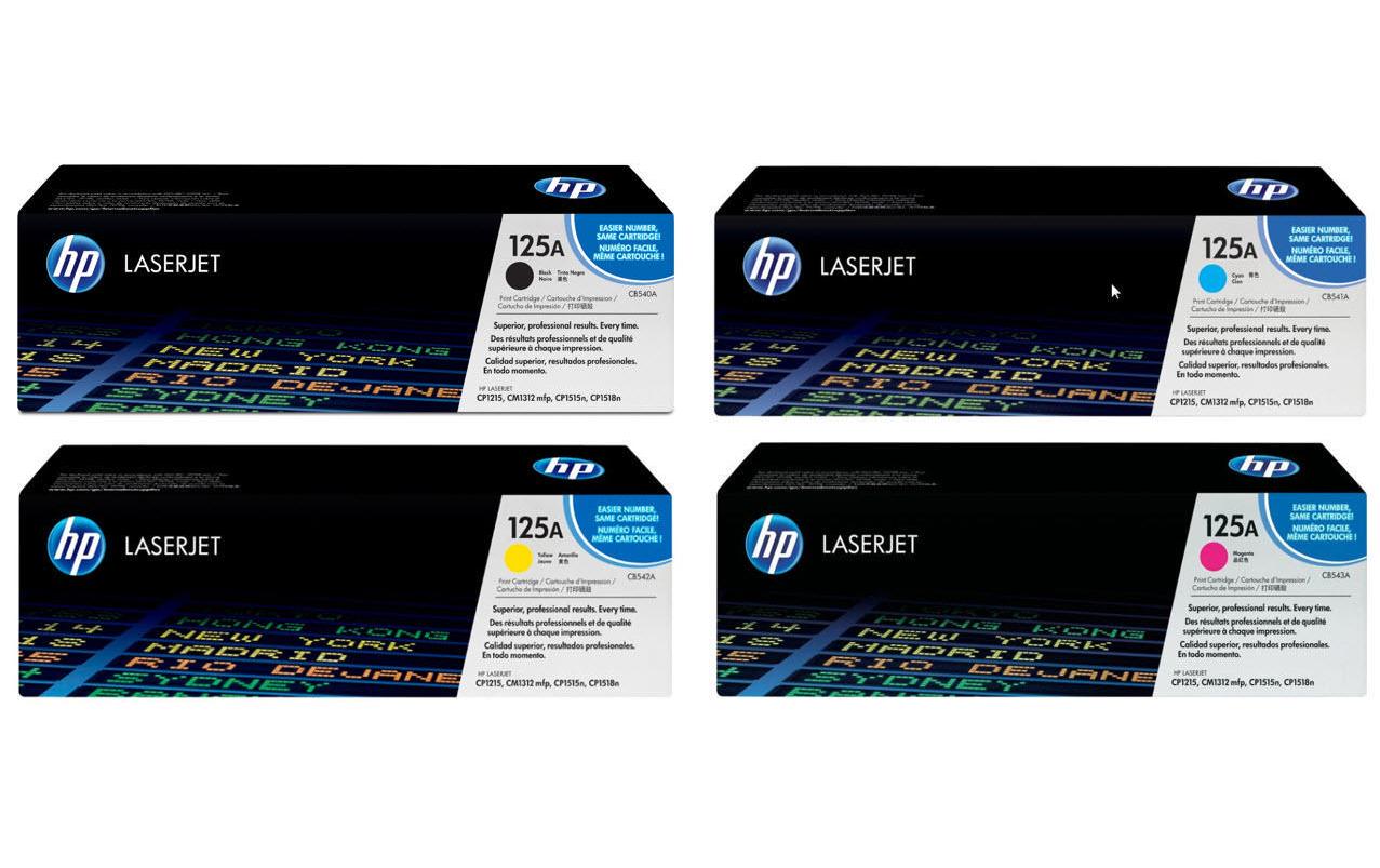 HP Rainbow Kit Nr. 125A (CB540A-CB543A) BL/C/M/Y