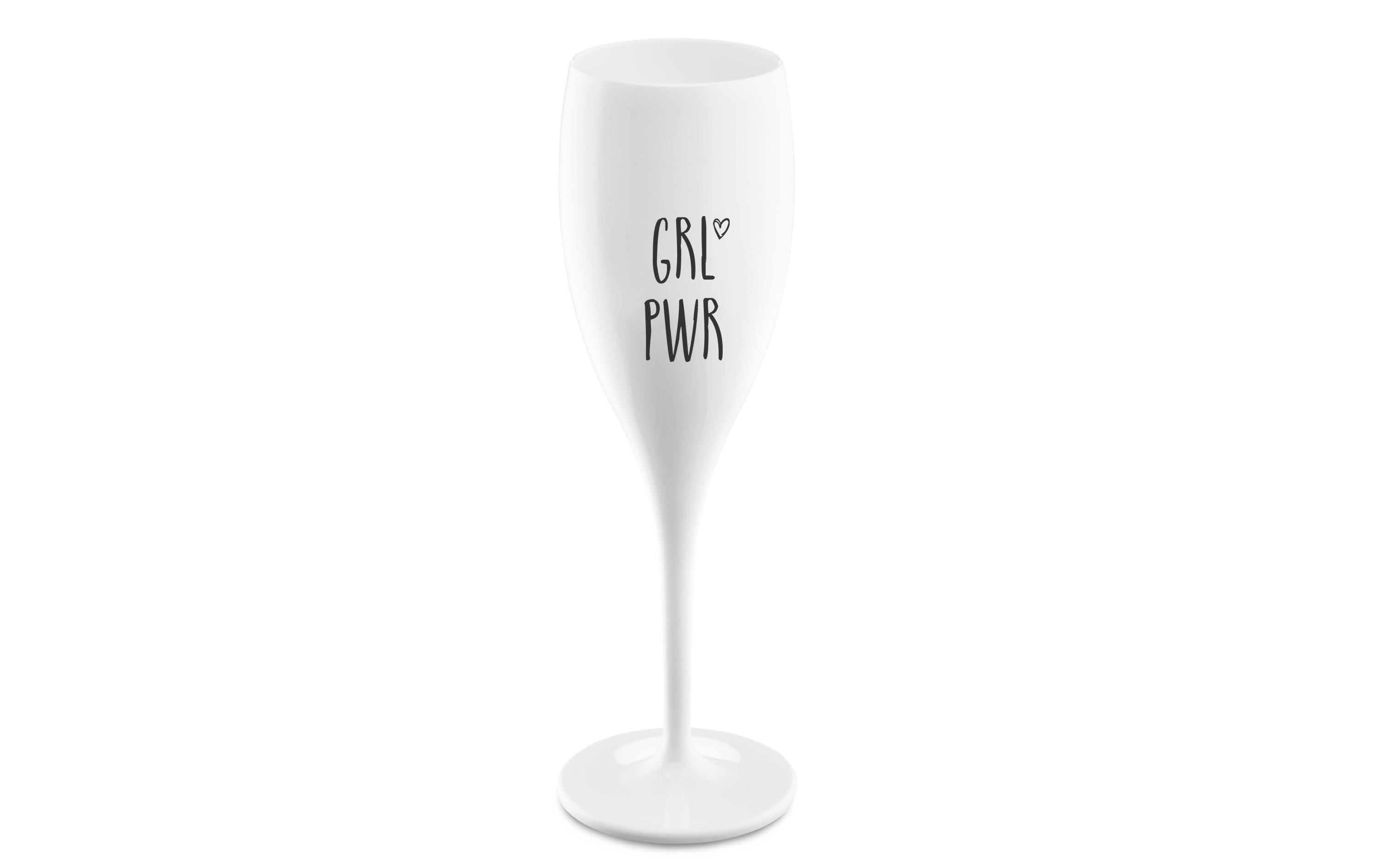 Koziol Sektglas Superglas GRL PWR 100 ml, 1 Stück, Weiss 