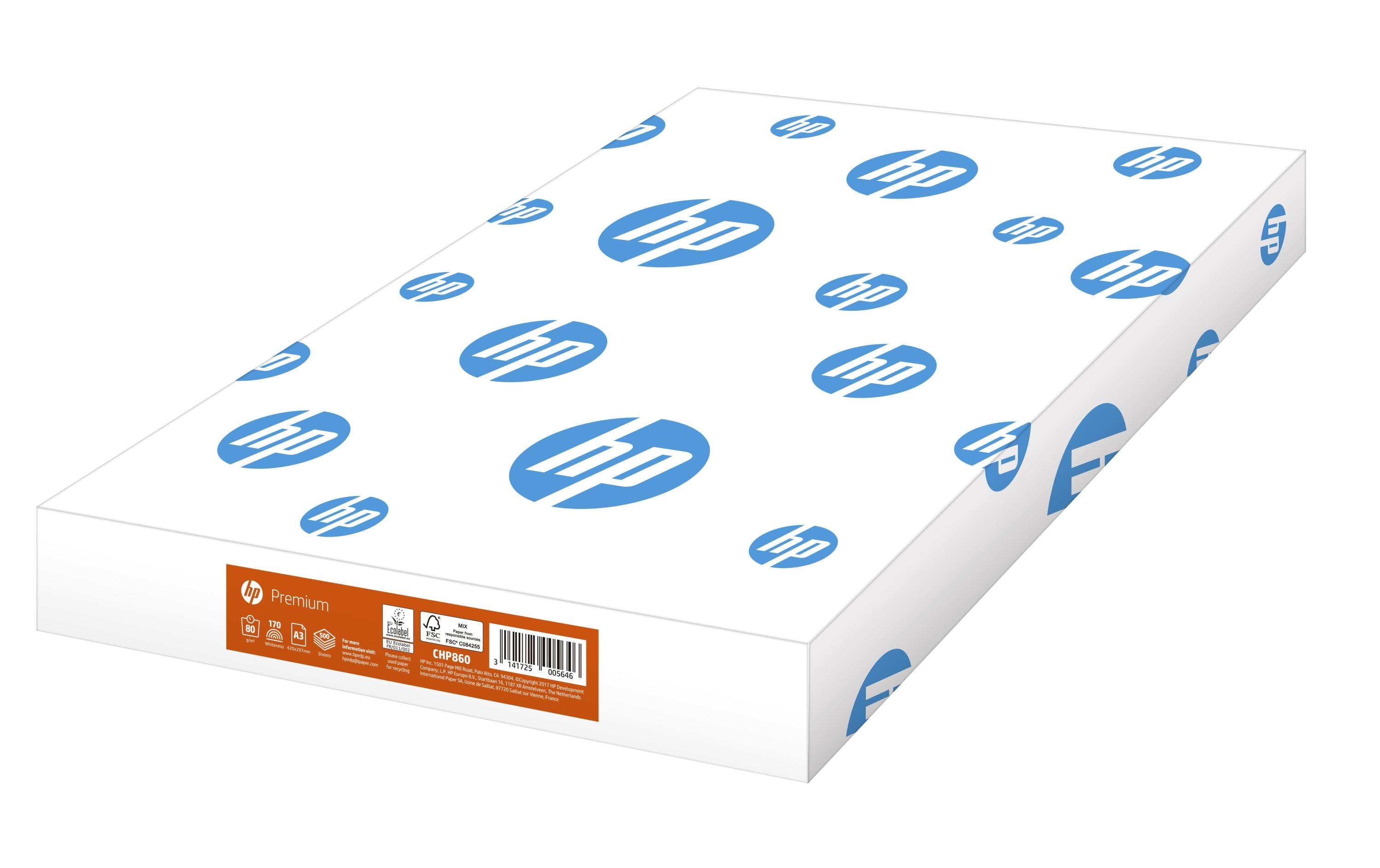 HP Druckerpapier Premium (CHP860) A3 Weiss 500 Blatt