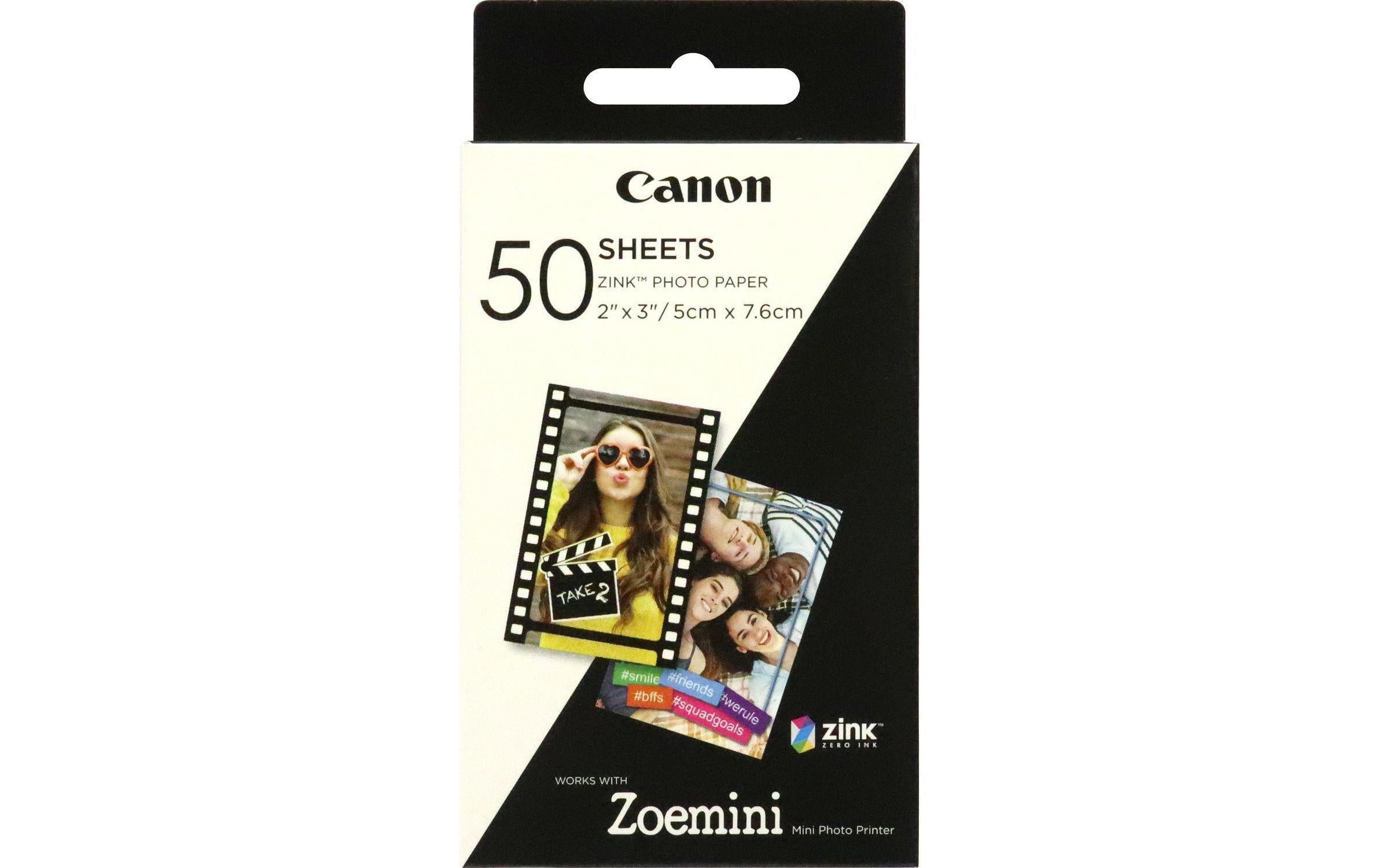 Canon Fotopapier ZINK ZP-2030  selbstklebend, 50 Blatt