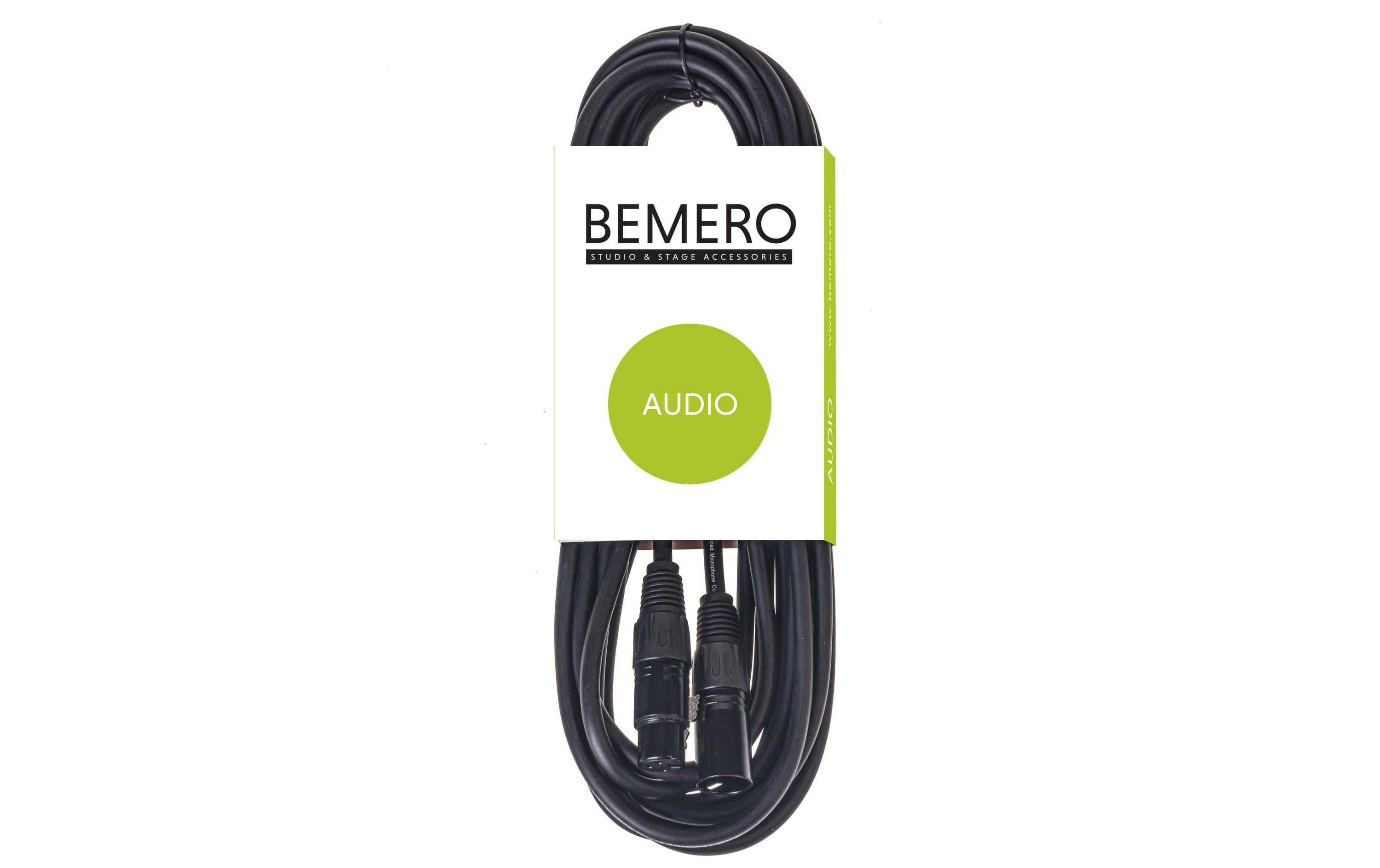 Bemero XLR-Kabel XLRf XLRm symmetrisch 6 m, Schwarz