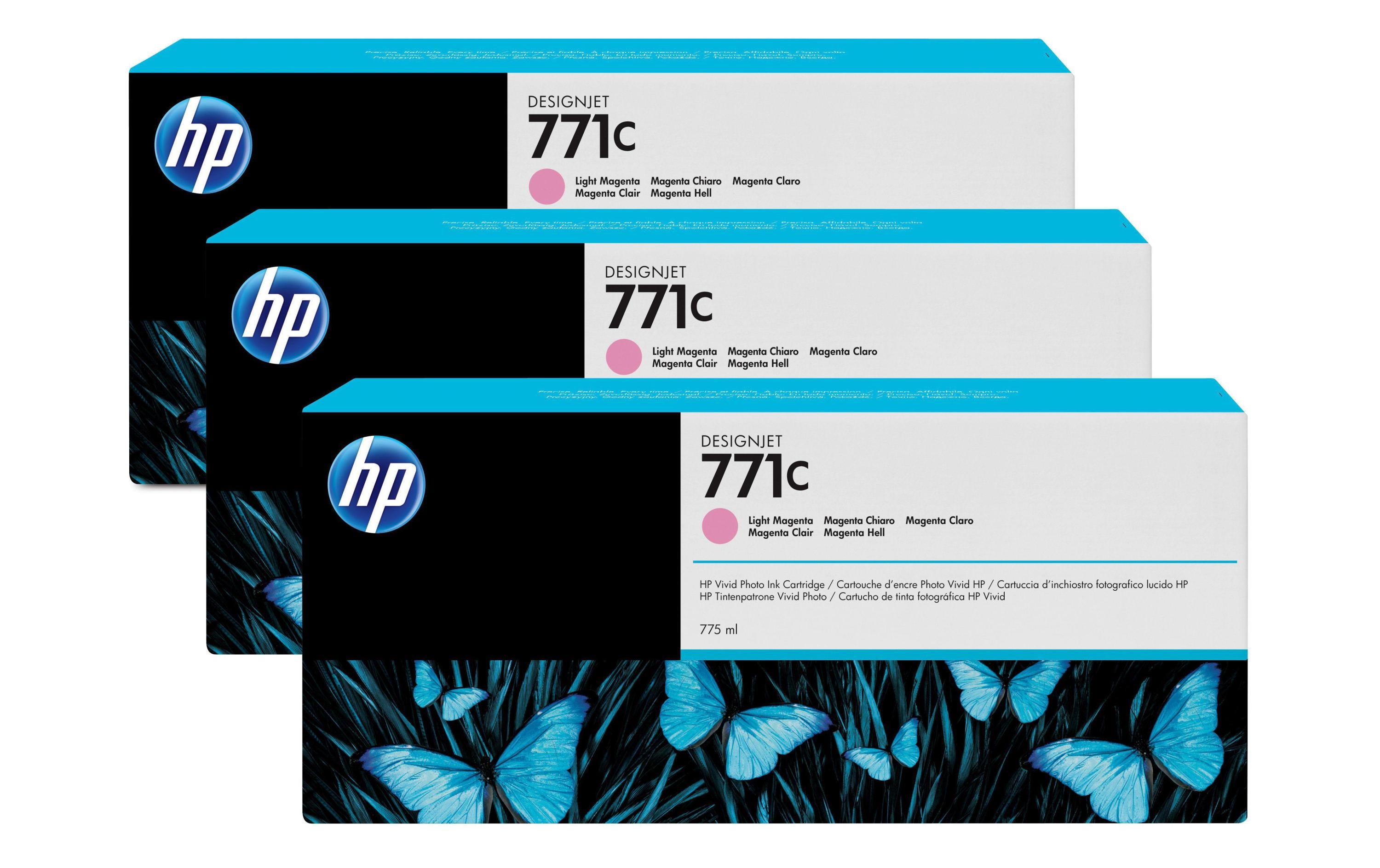 HP Tinte Nr. 771C (B6Y35A) Light Magenta (3er-Pack)