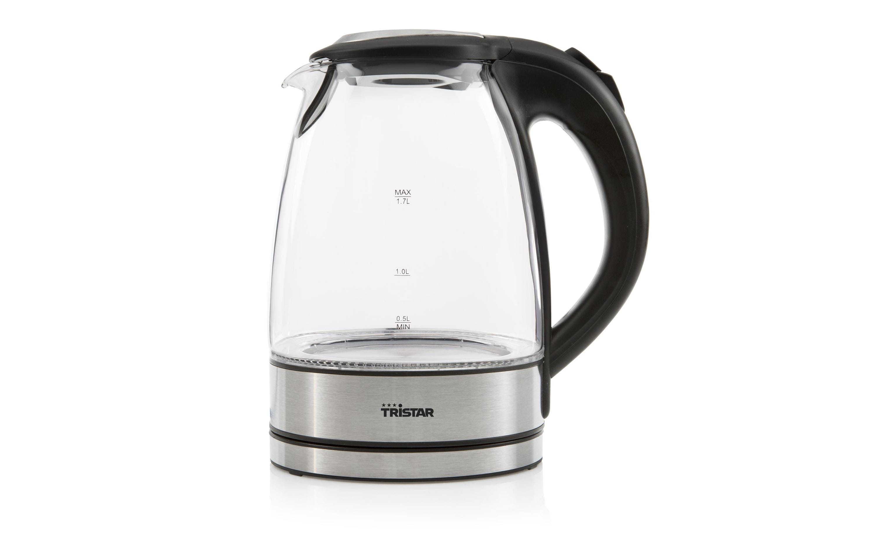 Tristar Wasserkocher WK-3377 1.7 l, Silber/Transparent