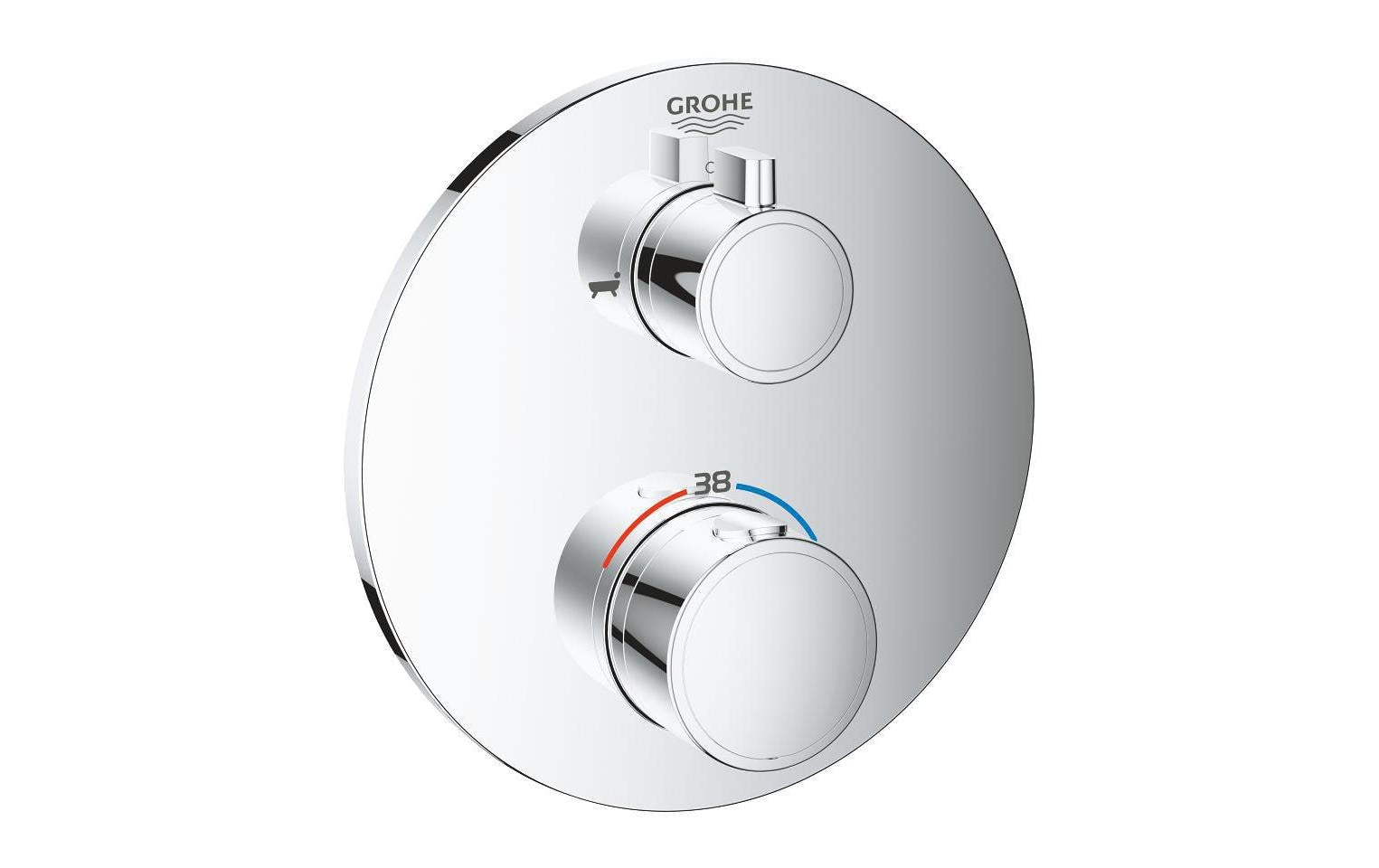 GROHE Badewannenarmatur Grohtherm 43 mm, Chrom