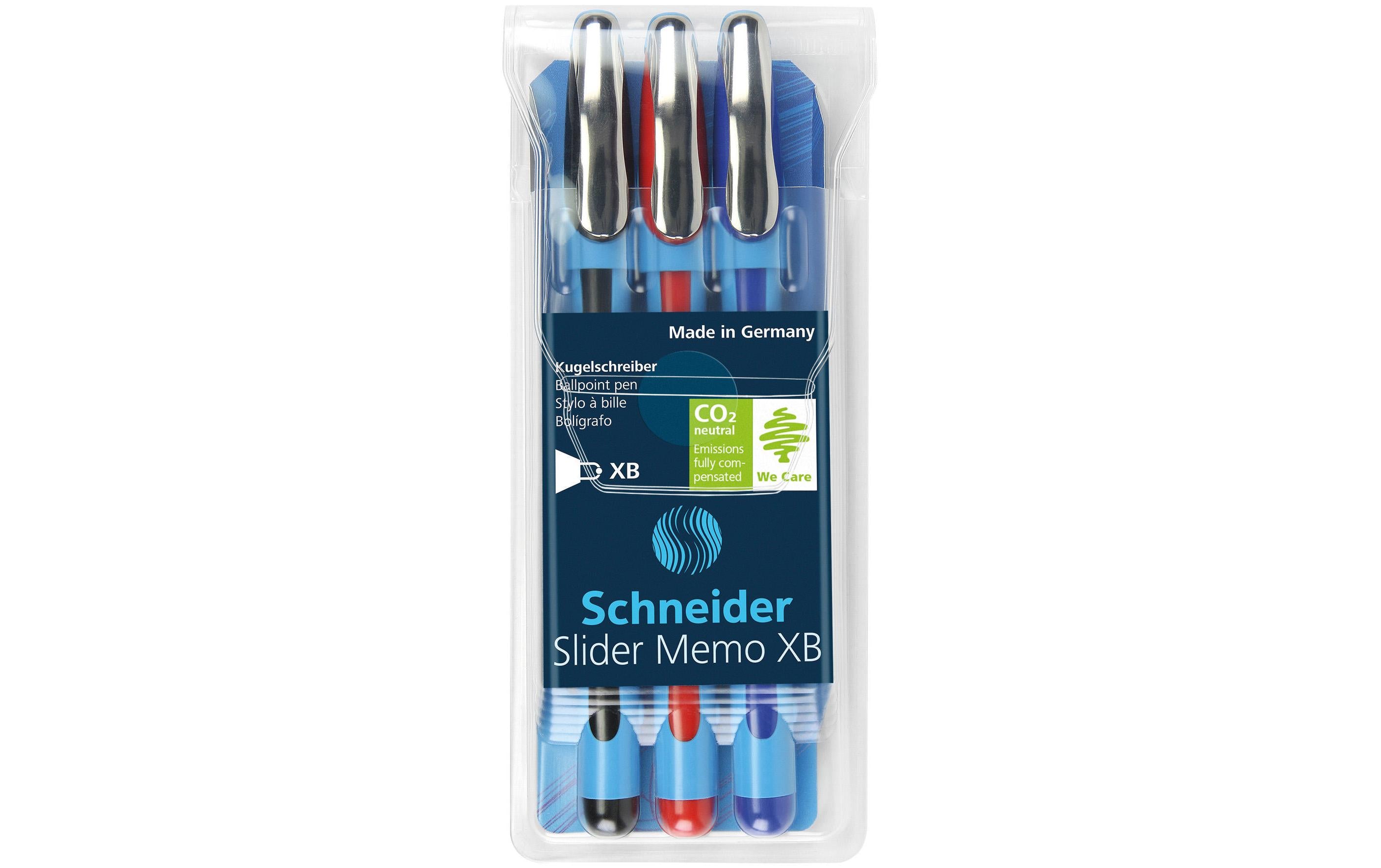 Schneider Kugelschreiber Slider Memo 3er Set