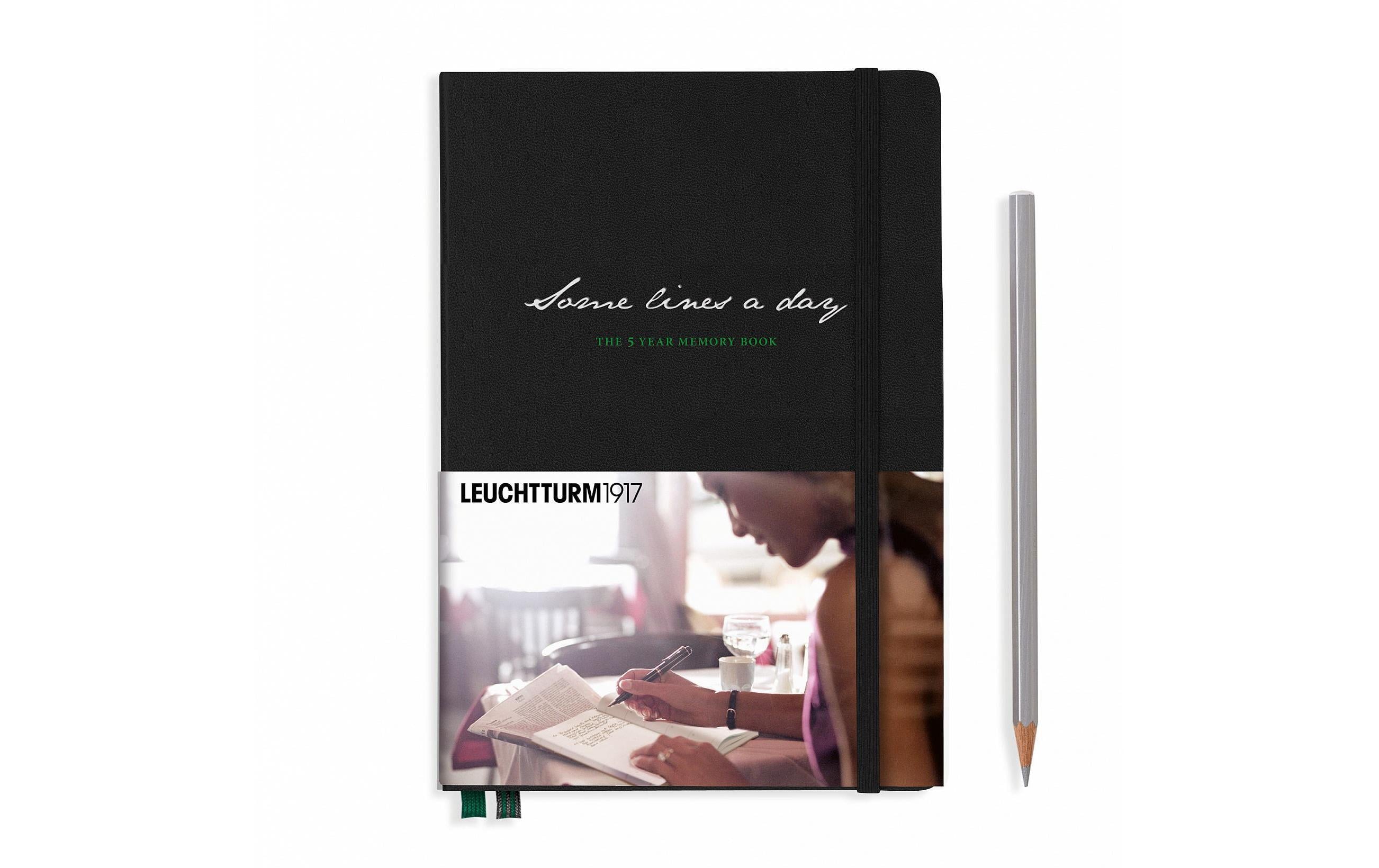 Leuchtturm Tagebuch Some lines a day Medium 5-Jahre, Schwarz, A5