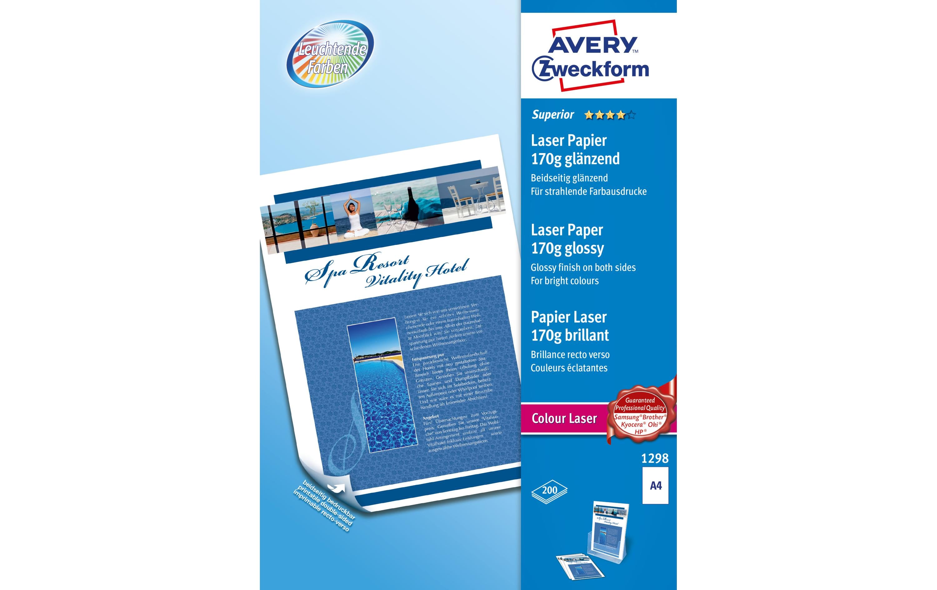 Avery Zweckform Fotopapier Colour Laser A4 170 g/m² 150 Stück