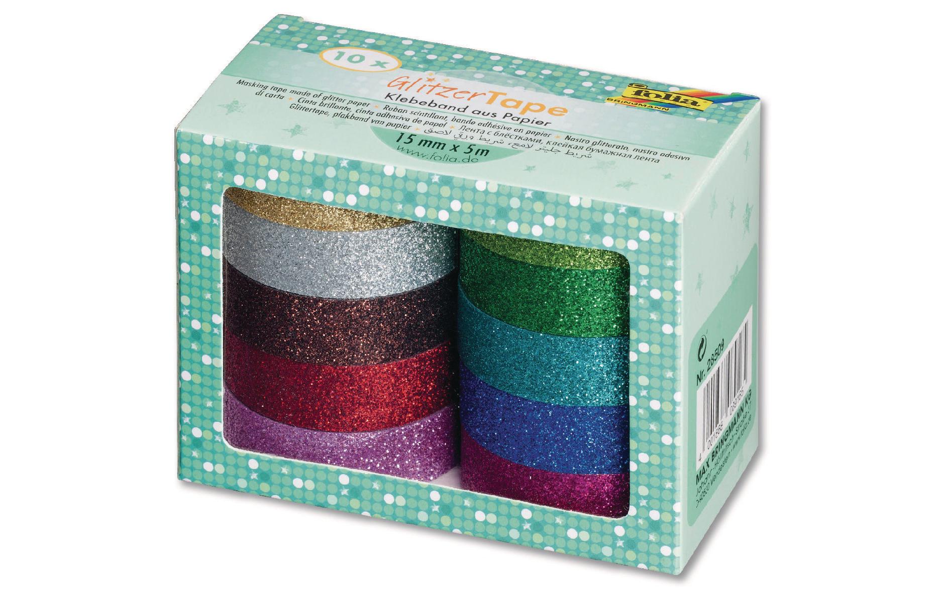 Folia Glitzer Tape Set Mehrfarbig