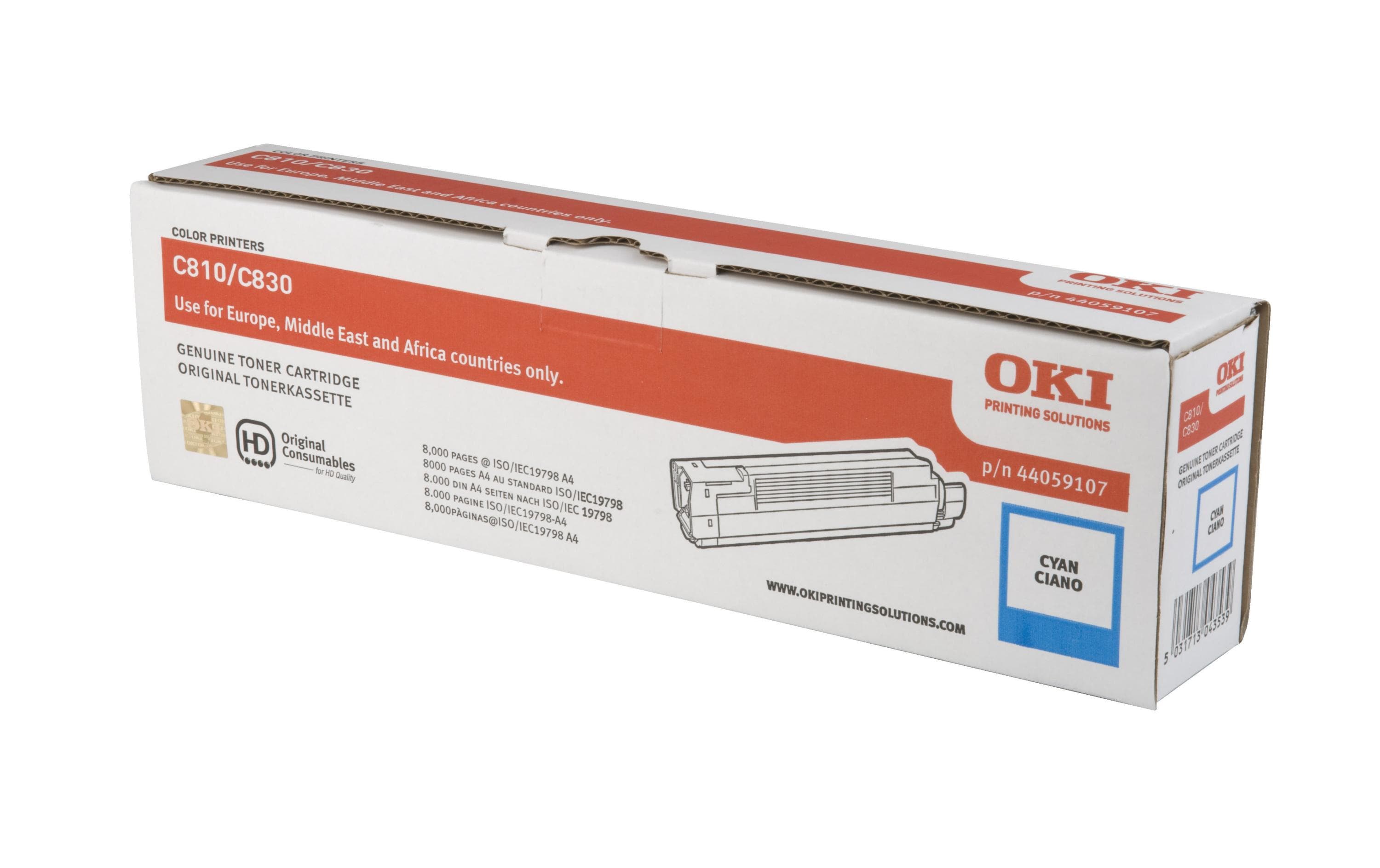 OKI Toner 44059107 Cyan