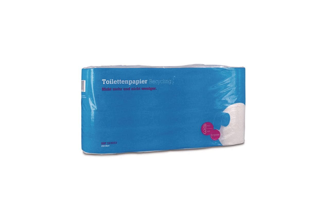 Hartmann Toilettenpapier Recycling 8 Rollen, 3-lagig