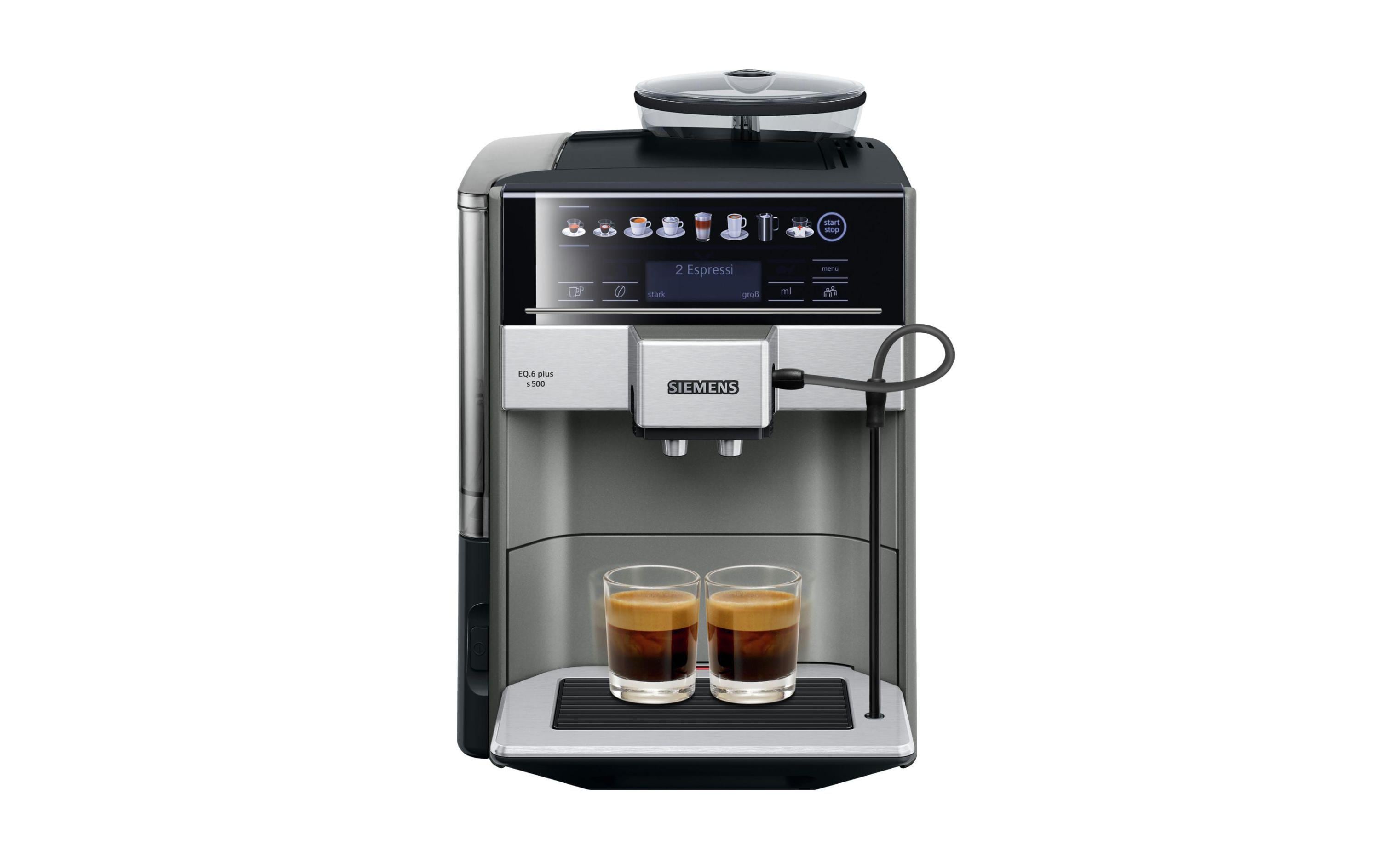 Siemens Kaffeevollautomat EQ.6 plus s500 Schwarz, Silber