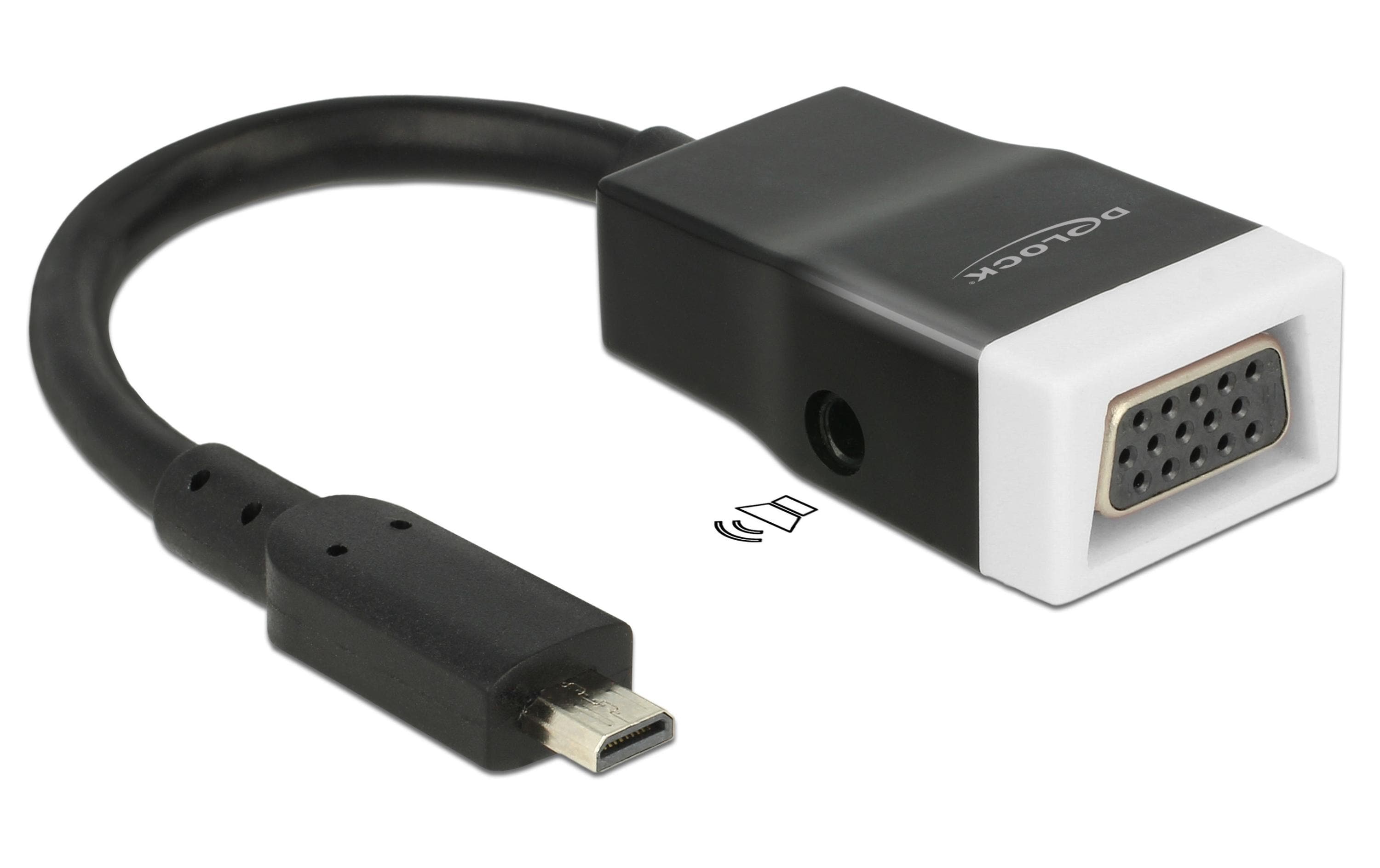Delock Adapterkabel Micro-HDMI – VGA Schwarz