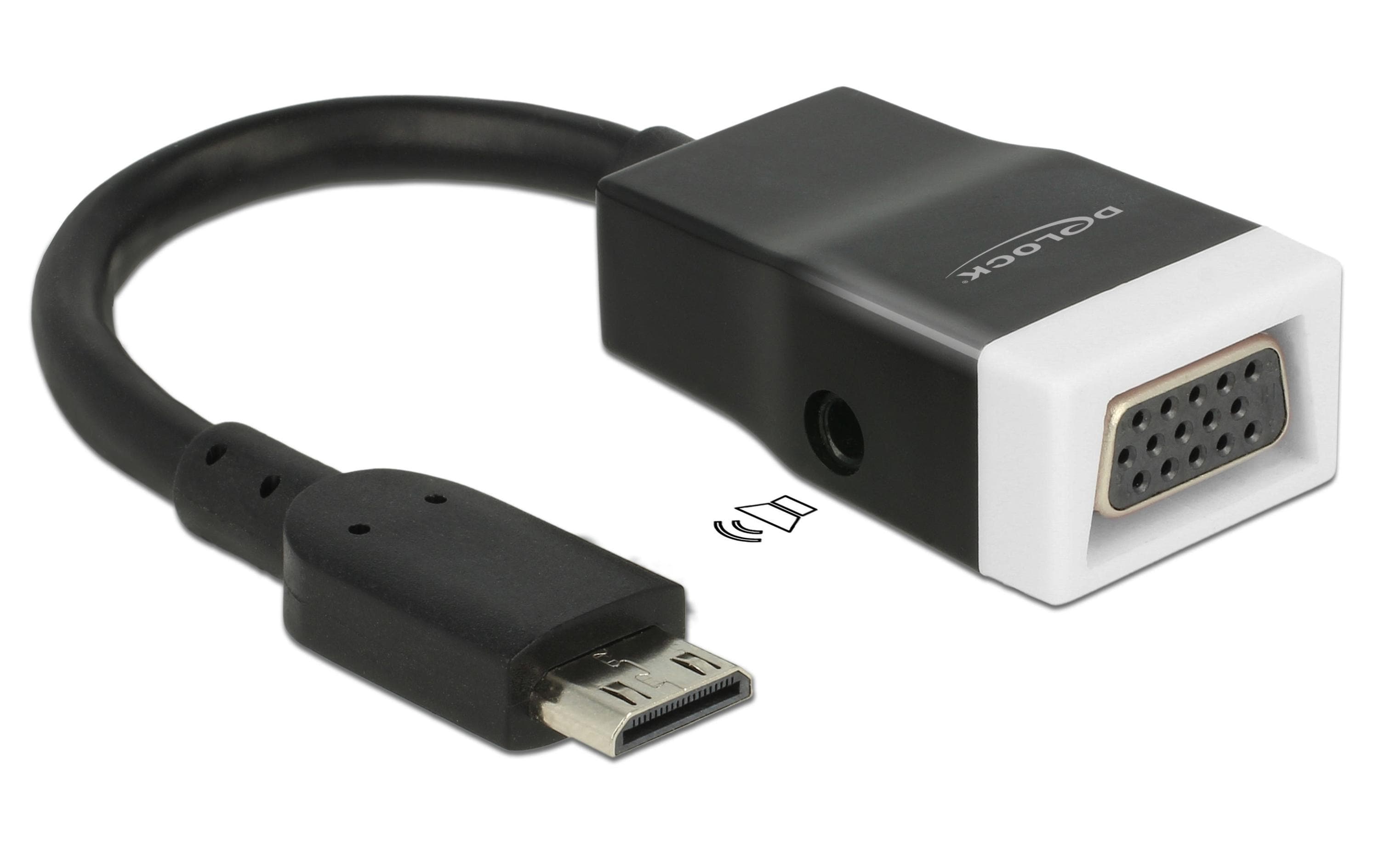 Delock Adapterkabel Mini-C-HDMI – VGA mit Audio
