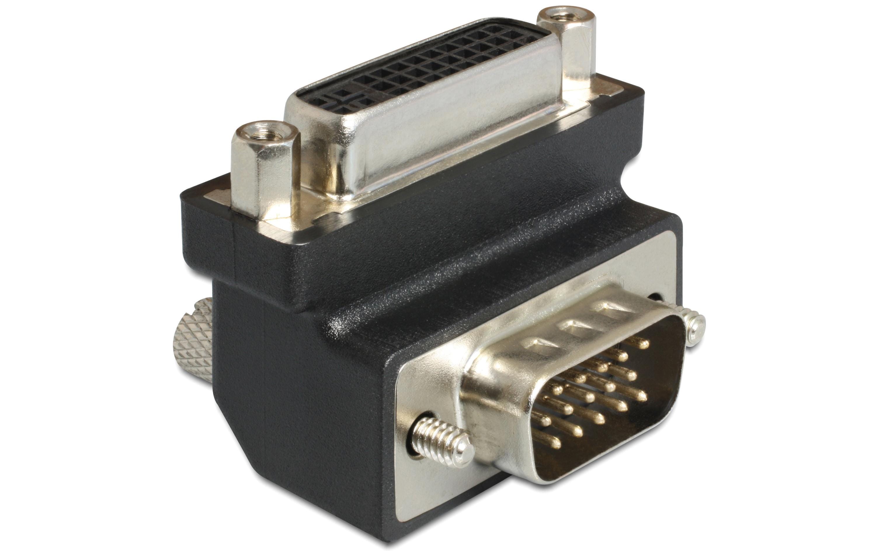 Delock Winkeladapter 90°, m-f VGA - DVI-A