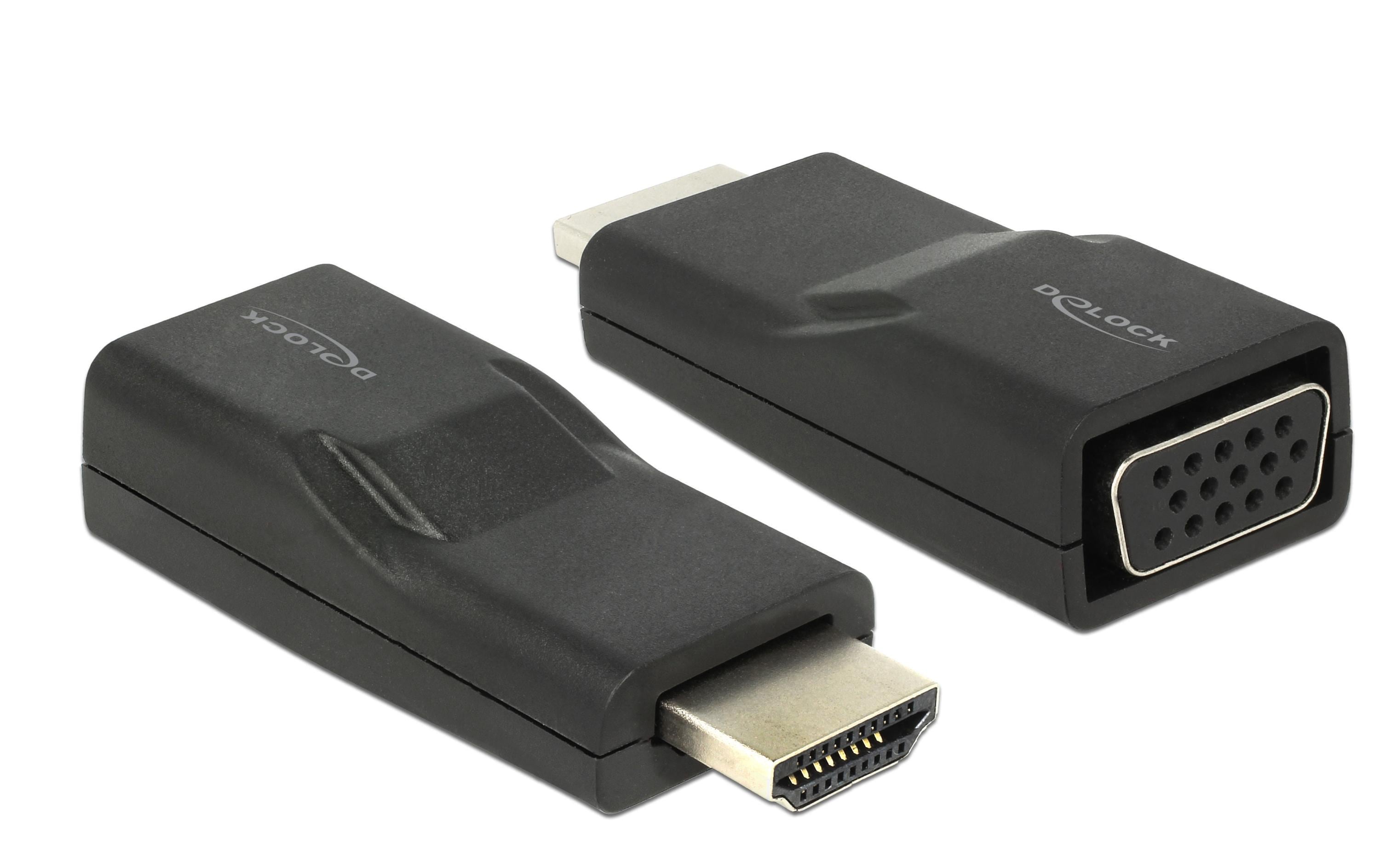 Delock Adapter HDMI - VGA Schwarz
