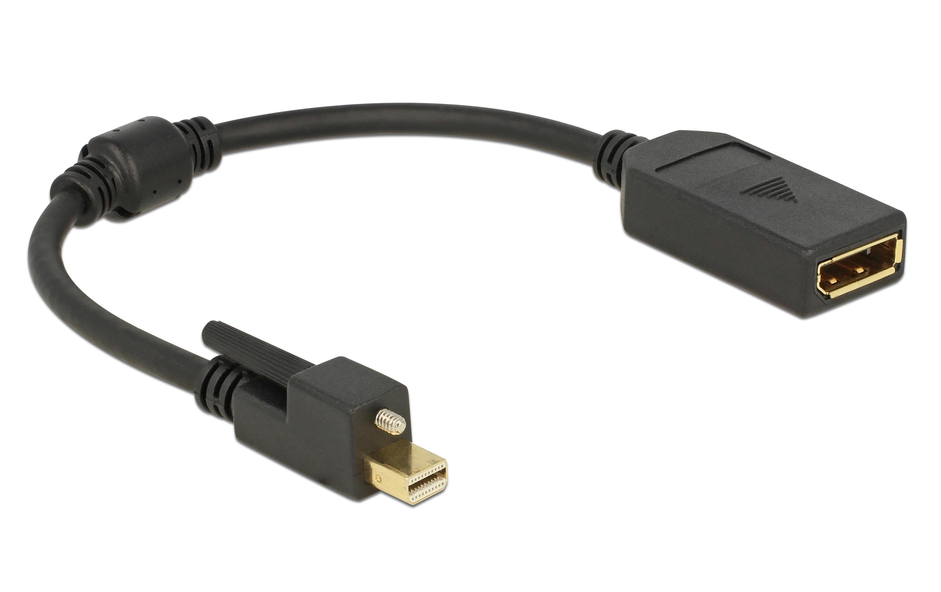 Delock Adapter Mini-Displayport - Displayport, 4K, verschraubbar