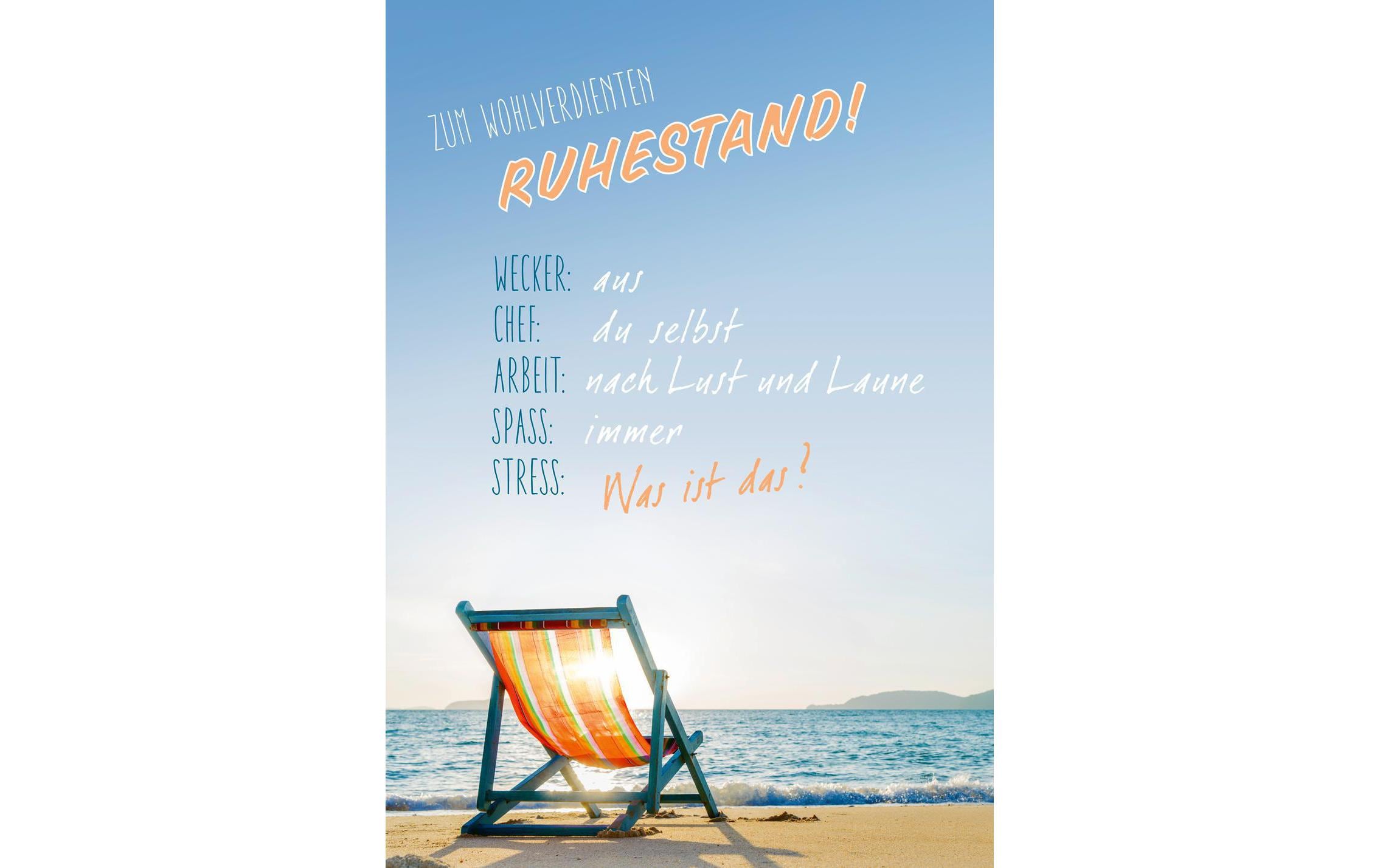 ABC Grusskarte Liegestuhl, Maxi