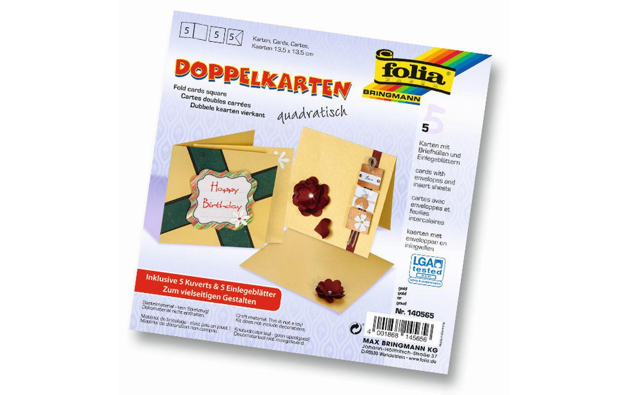 Folia Blankokarte 220 g/m² quadratisch Gold
