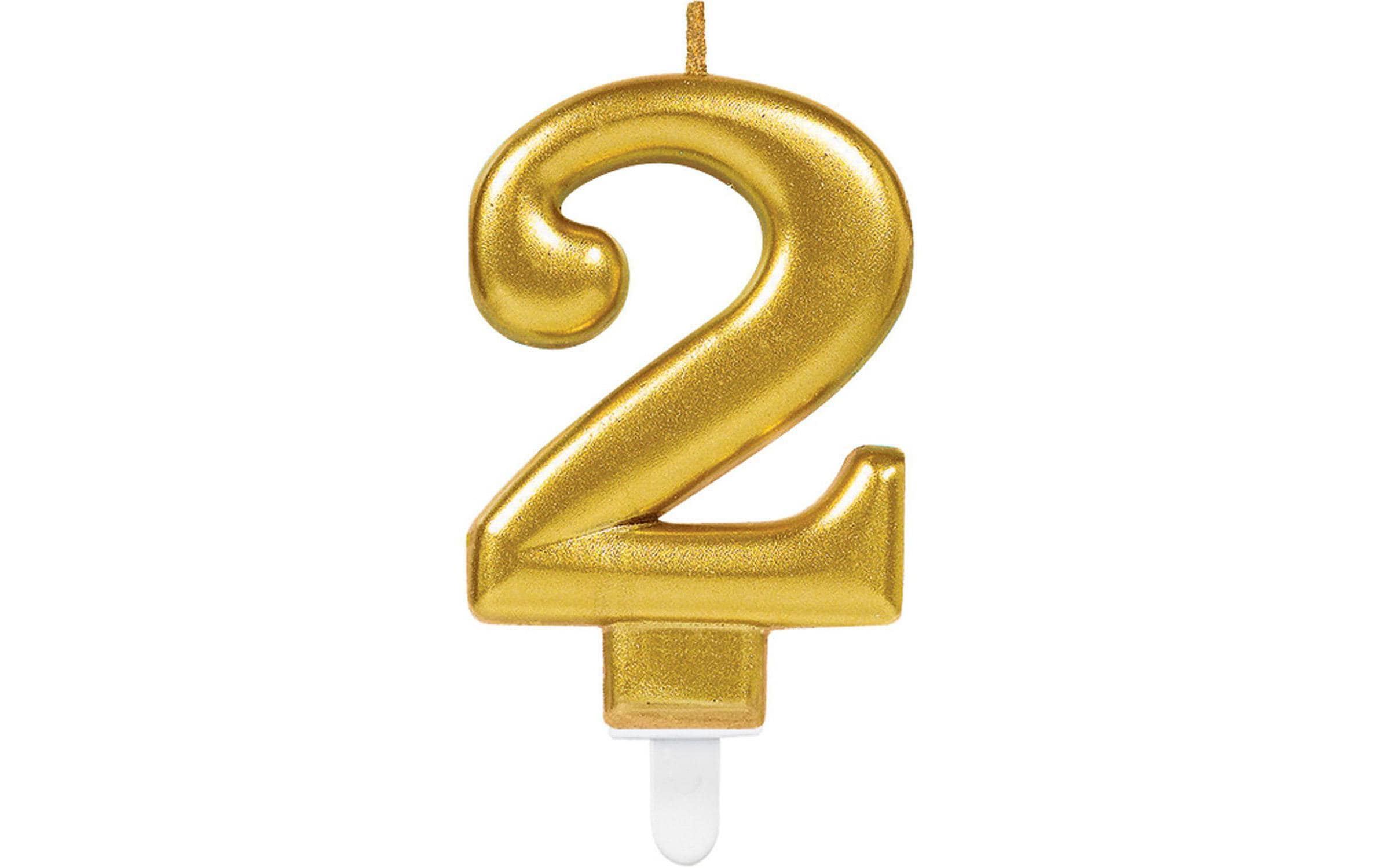 Amscan Zahlenkerze Nummer 2, 1 Stück