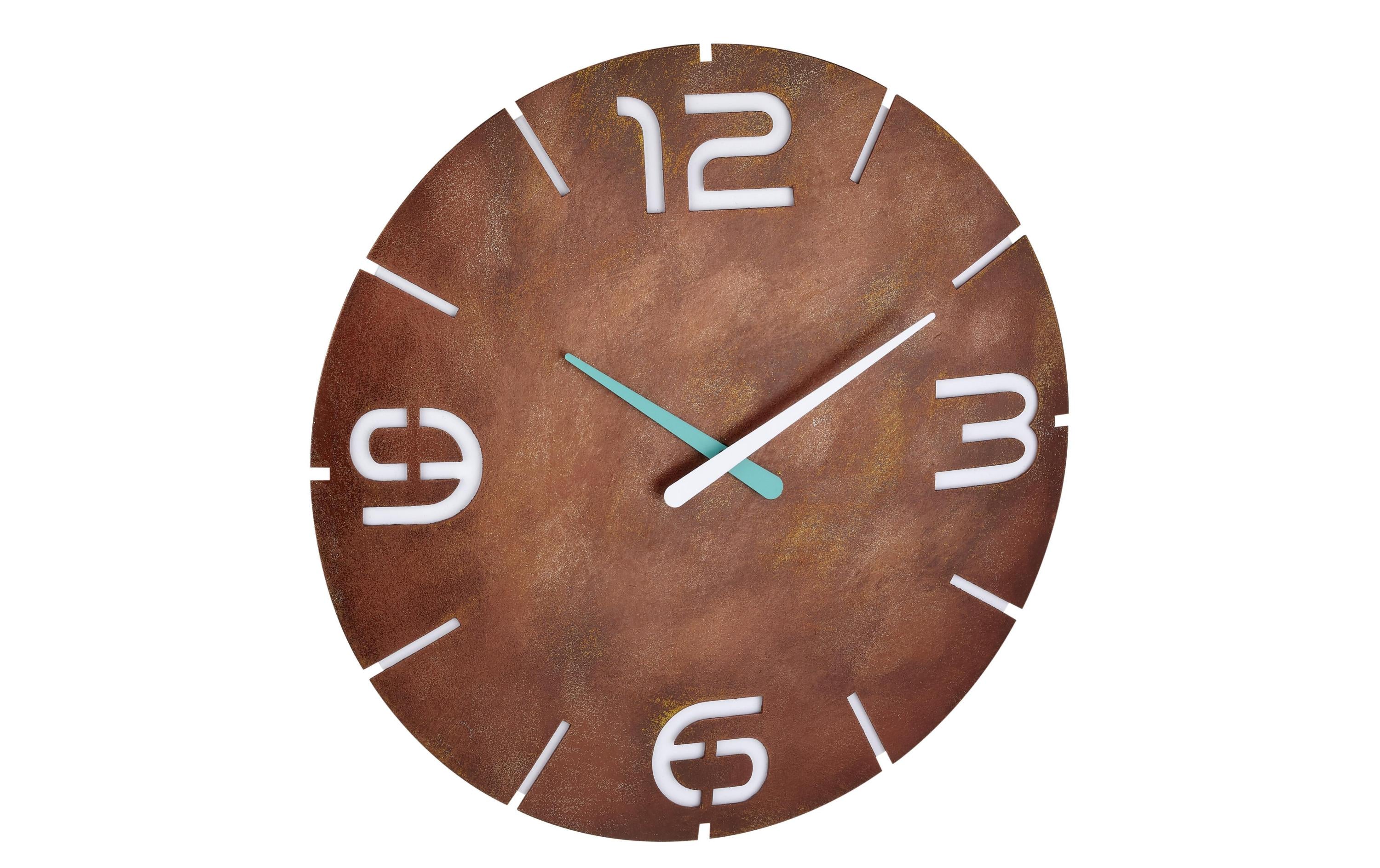 TFA Dostmann Funk-Wanduhr Contour Braun, Ø 35 cm