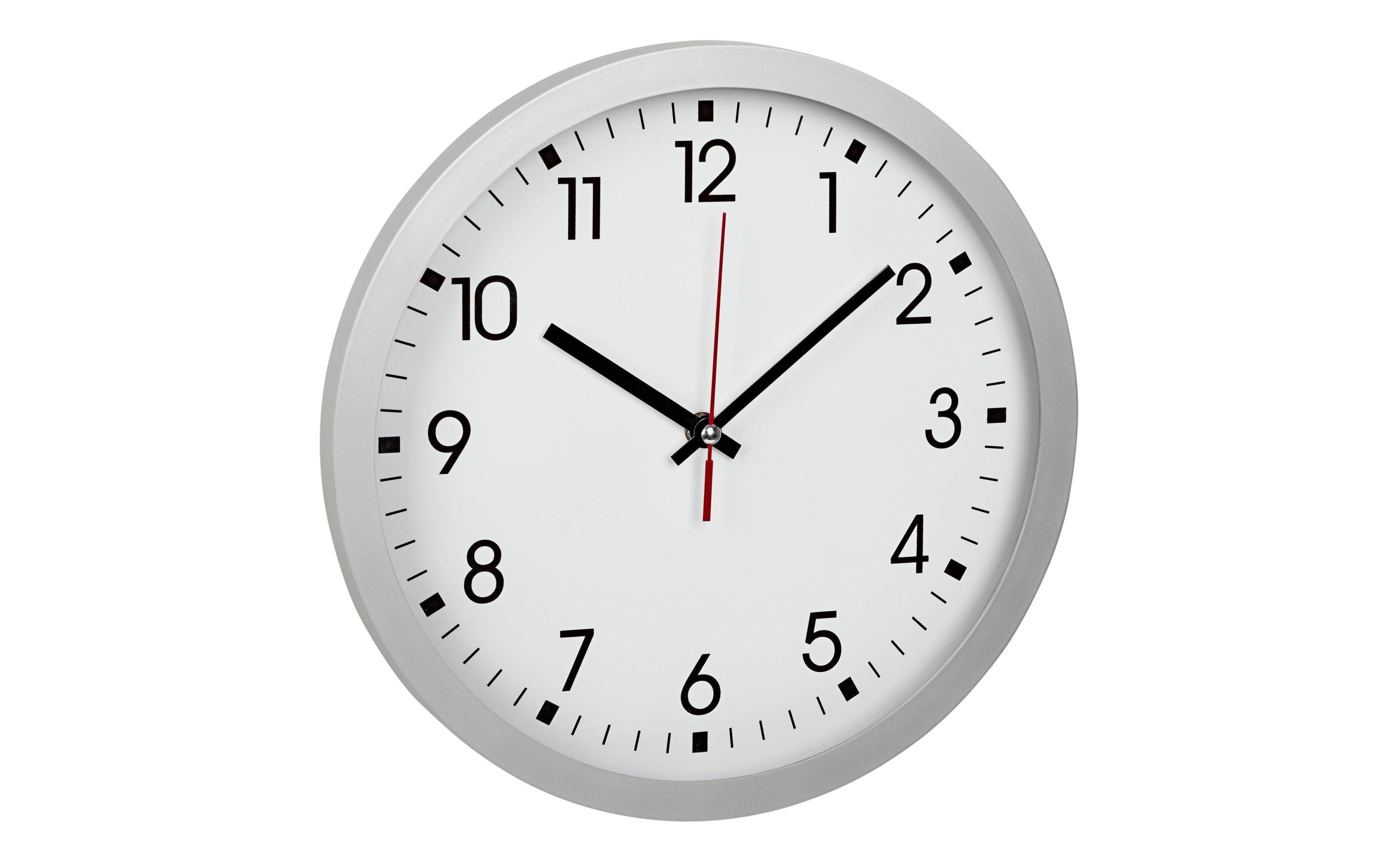 TFA Dostmann Wanduhr Ø 30 cm, Silber