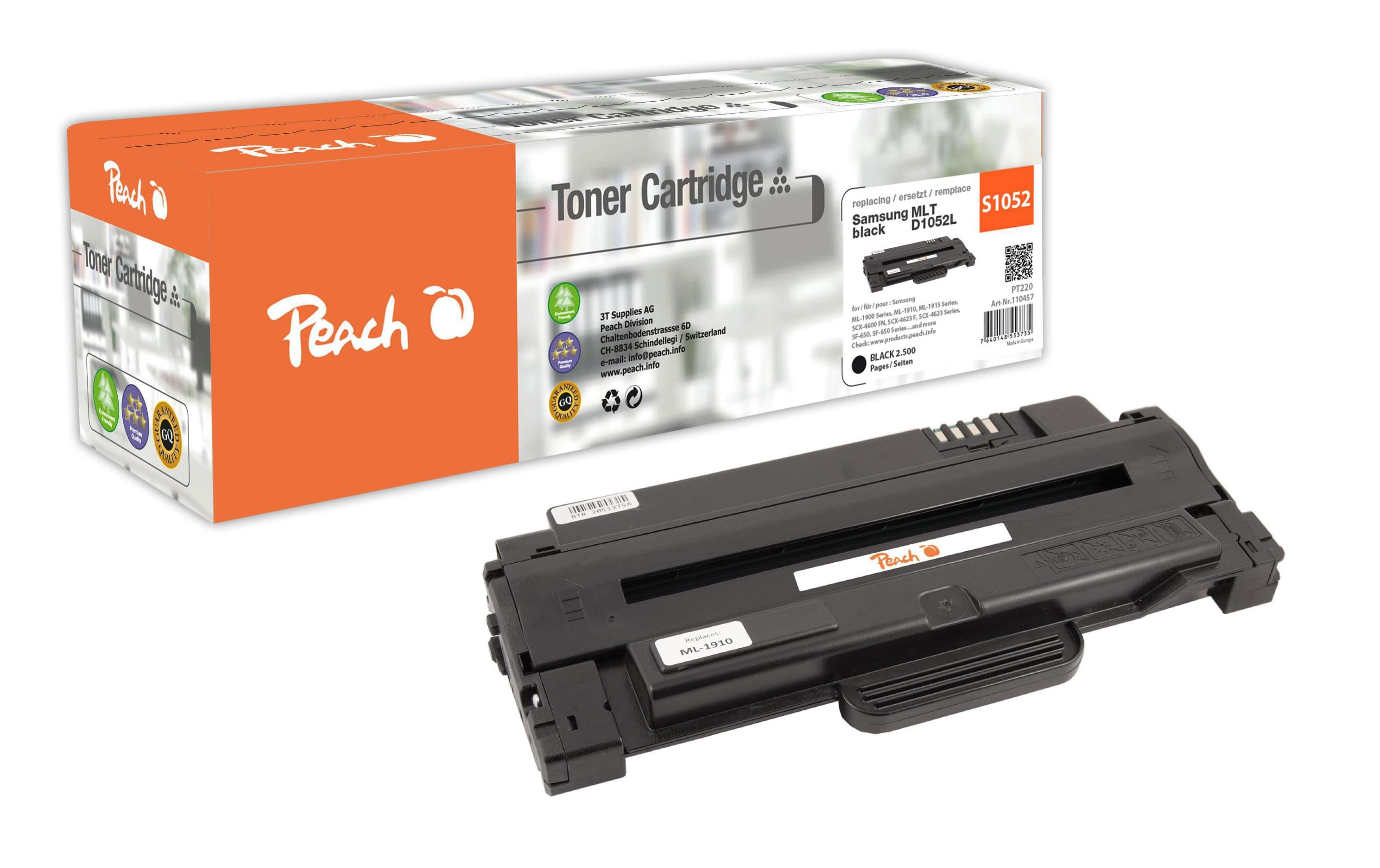Peach Toner Samsung MLT-D1052 Black