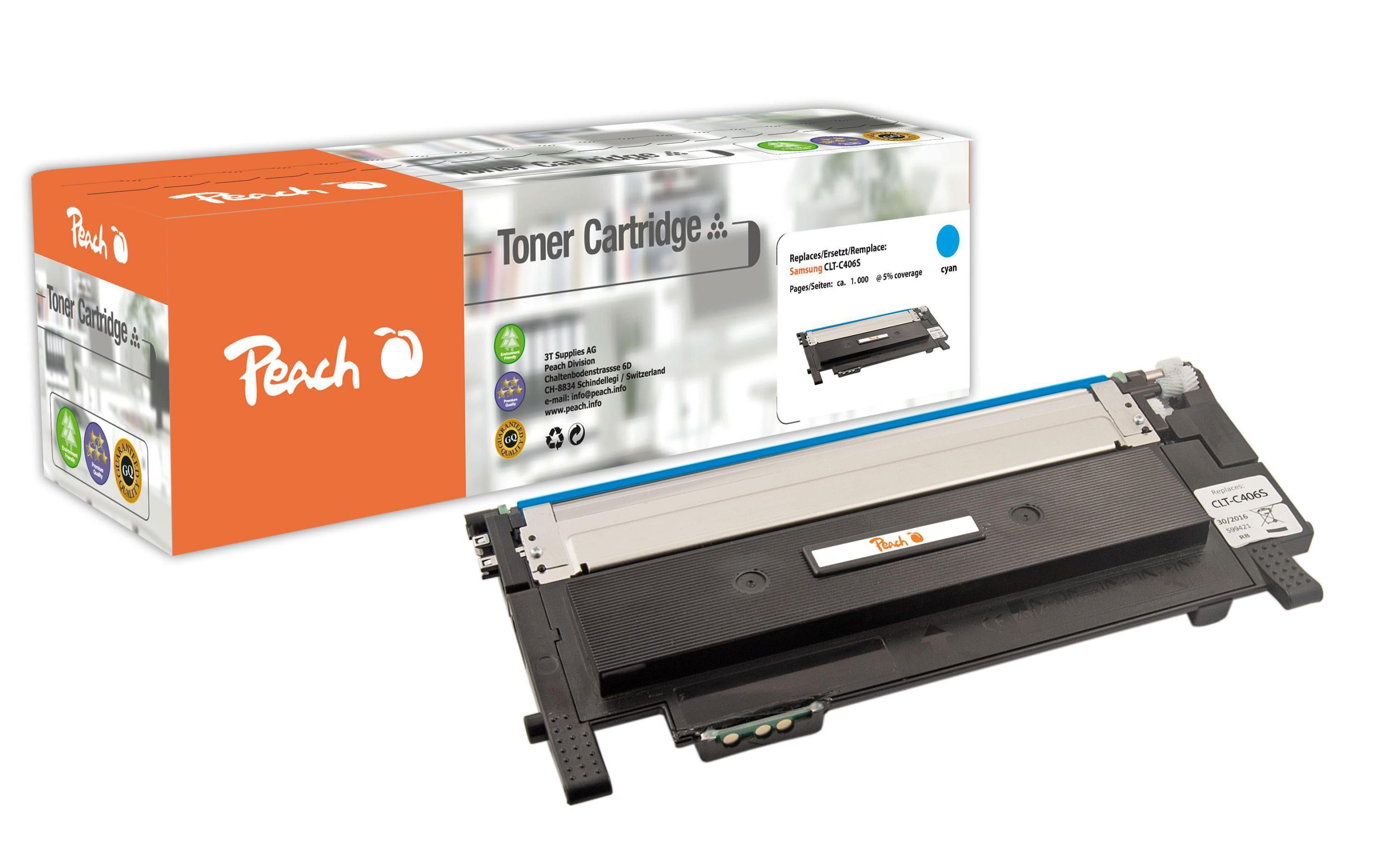 Peach Toner Samsung CLT-C406S Cyan