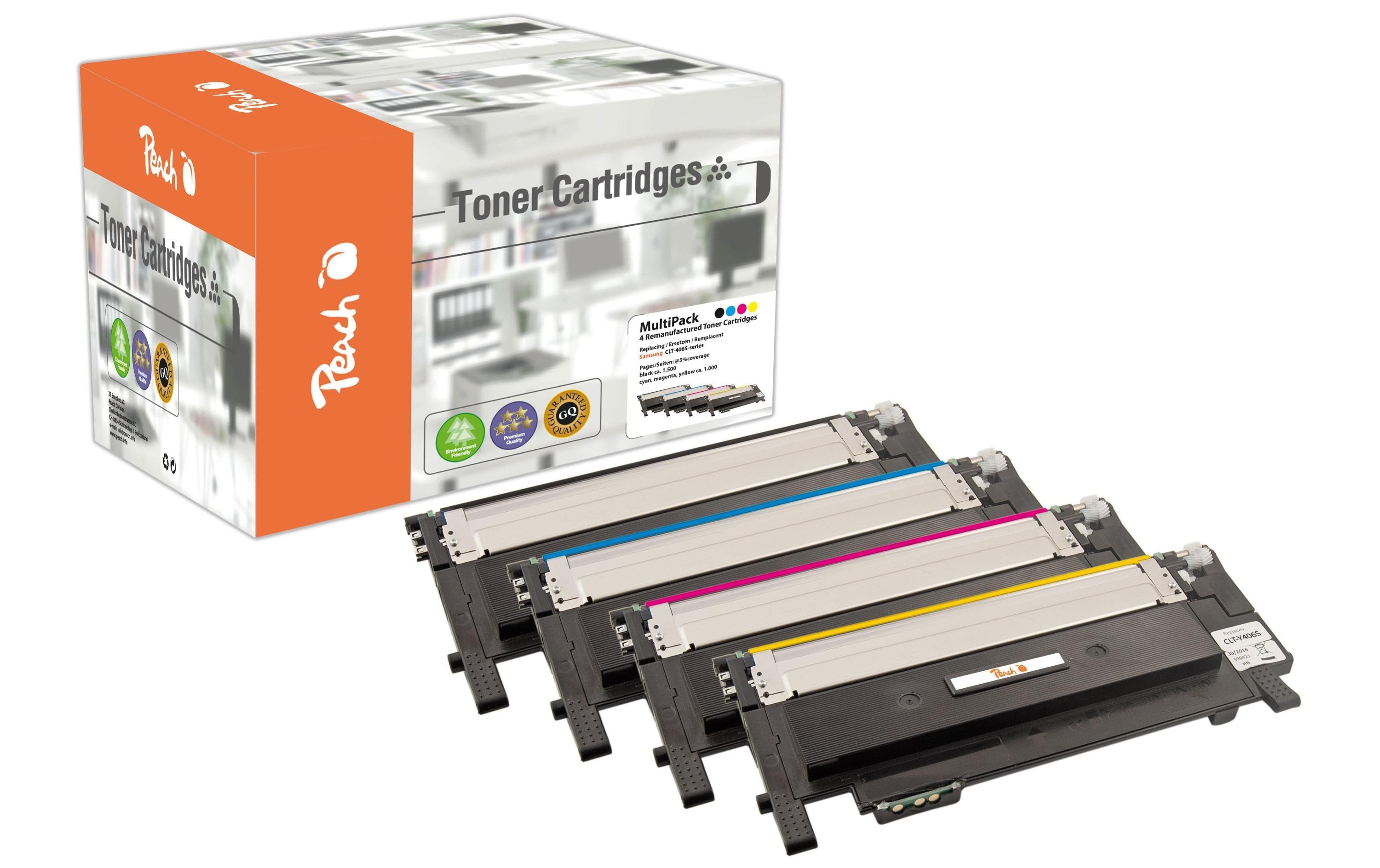 Peach Tonerset Samsung CLT-406S BK, C, M, Y