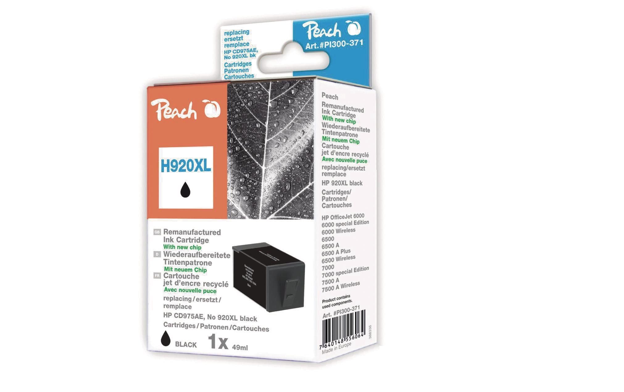 Peach Tinte HP Nr. 920XL (CD975AE) Black
