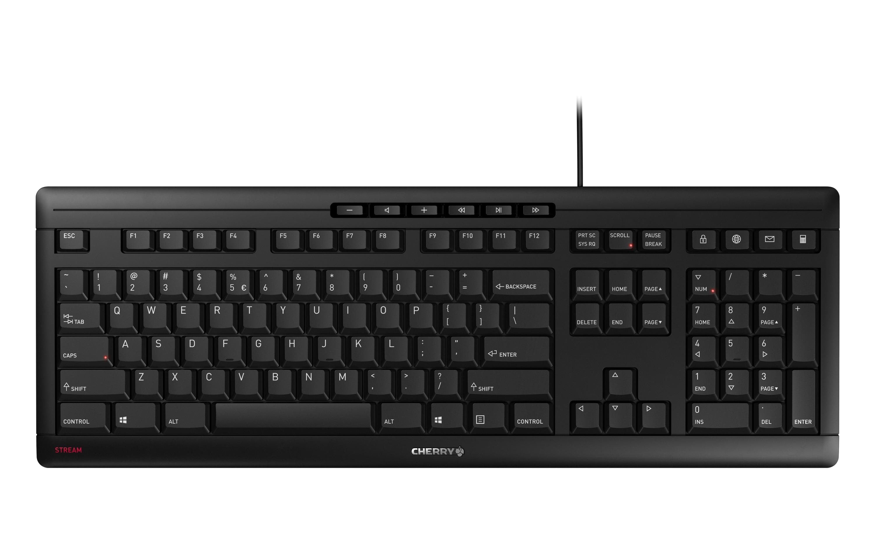 Cherry Tastatur Stream US-Layout Schwarz