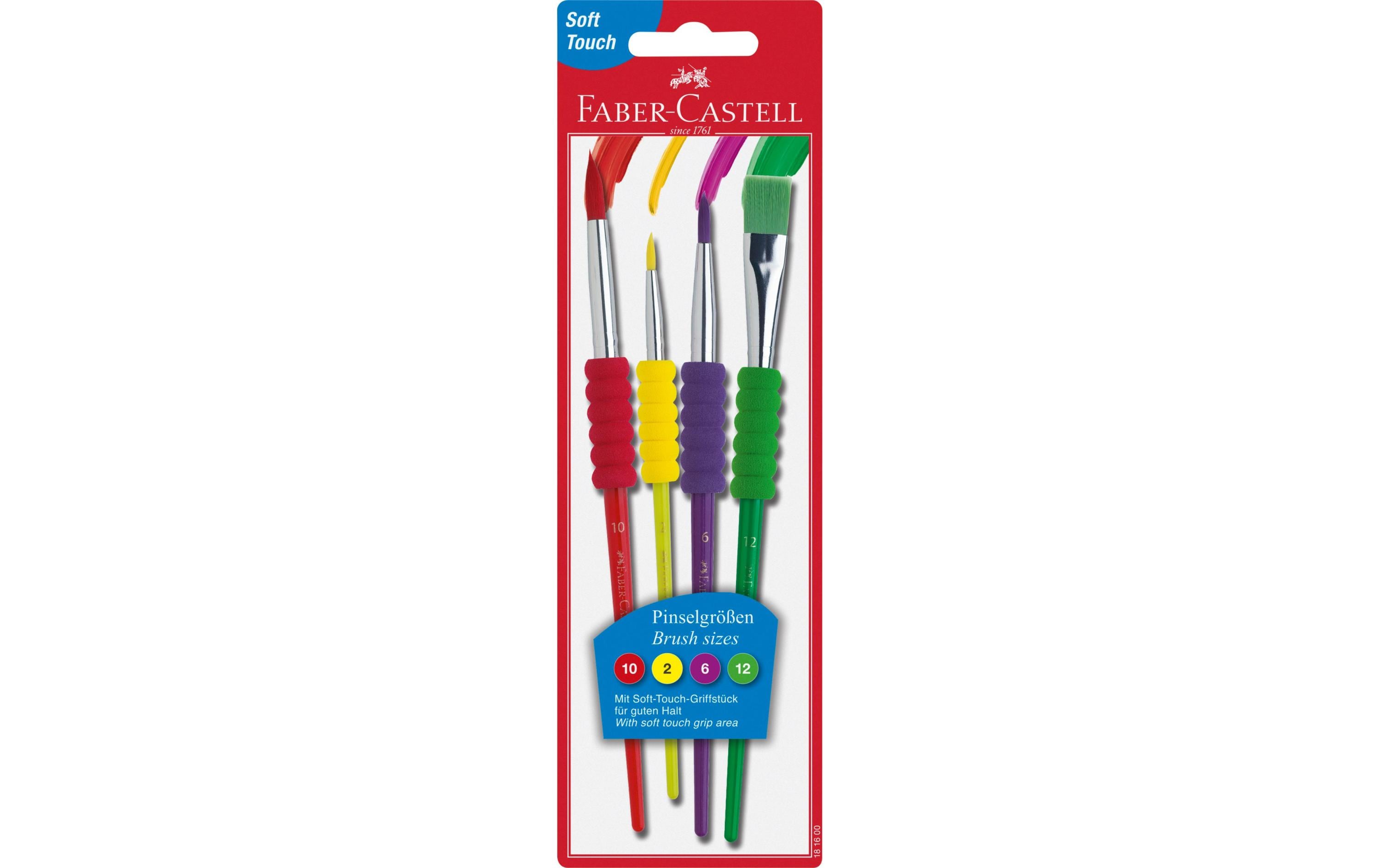 Faber-Castell Borstenpinsel Soft-Touch 4 Grössen