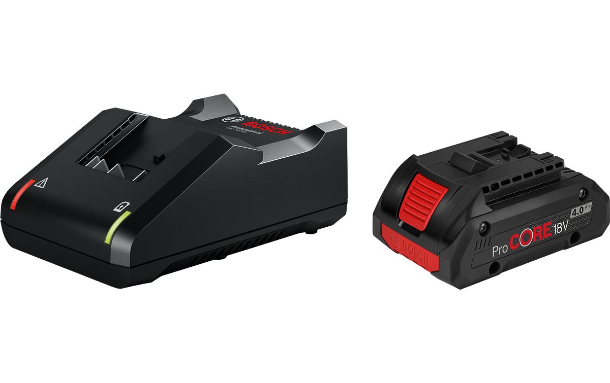 Bosch Professional Akku und Ladegerät 18 V 4.0 Ah + GAL 18 V-40