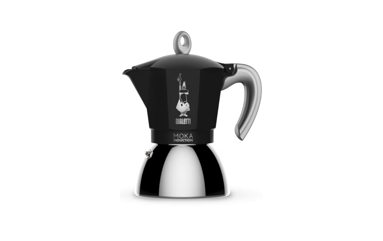 Bialetti Espressokocher New Moka Induktion 4 Tassen, Schwarz