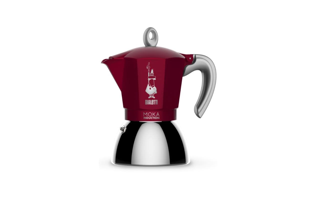 Bialetti Espressokocher New Moka Induktion 6 Tassen, Rot