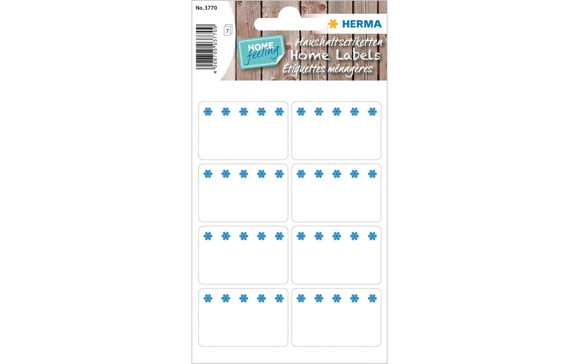 Herma Stickers Tiefkühletiketten Eiskristalle 26 x 40 mm, Weiss
