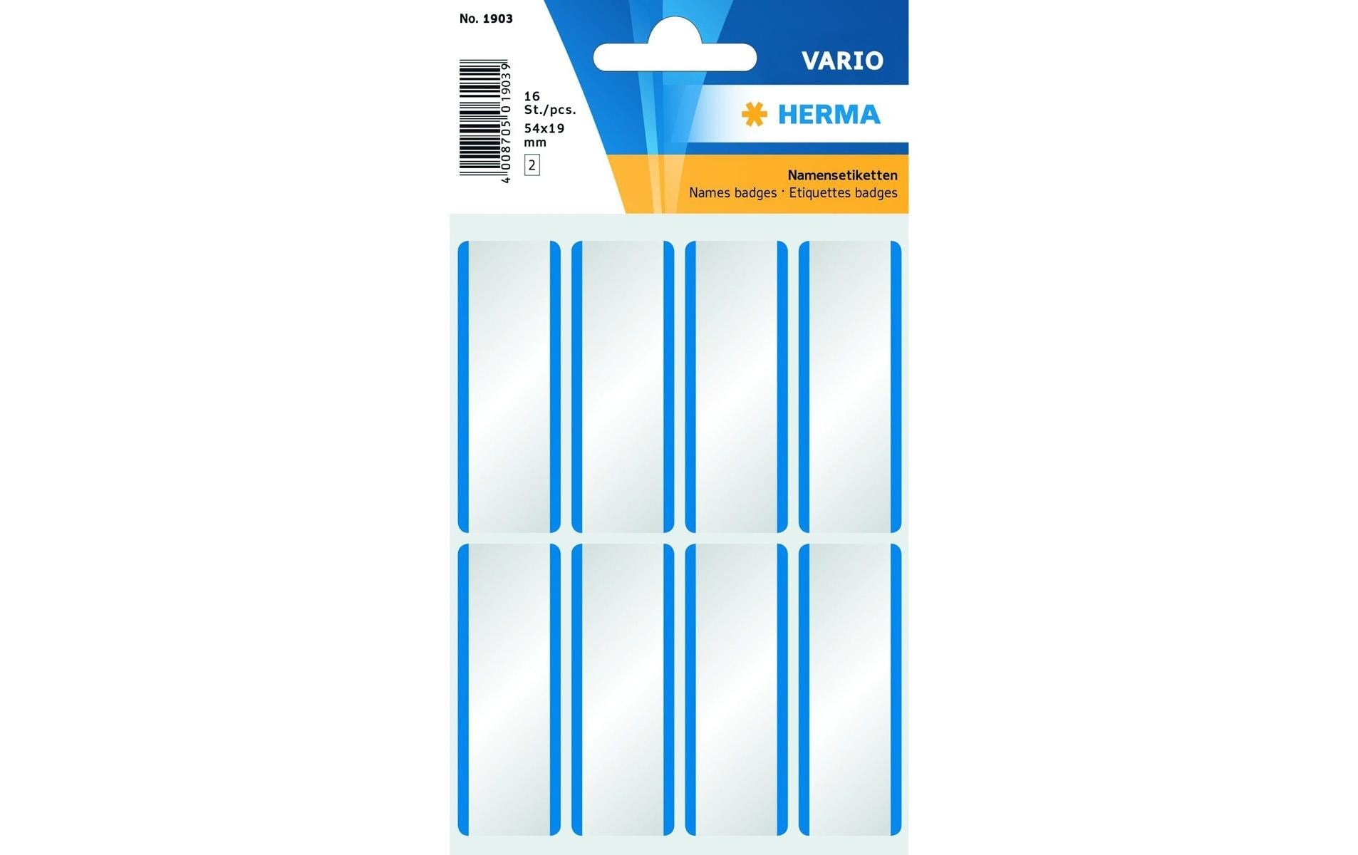Herma Stickers Namensetiketten zu Handbeschriftung, Blau