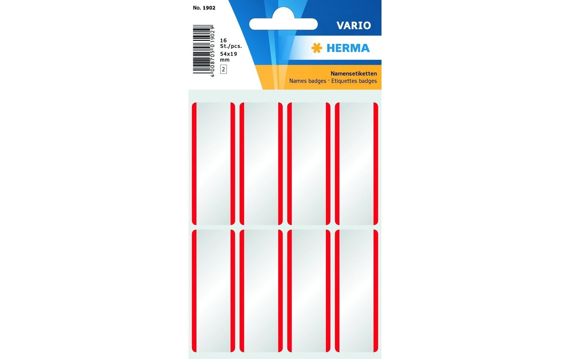 Herma Stickers Namensetiketten zu Handbeschriftung, Rot