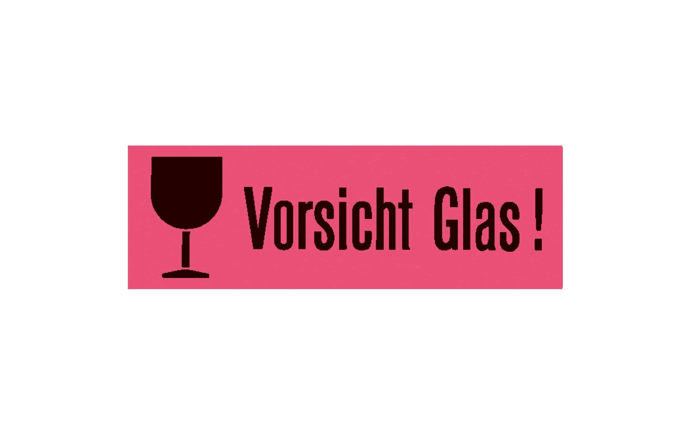 HERMA Text-Etiketten 39 x 118 mm Vorsicht Glas, 1000 Stück