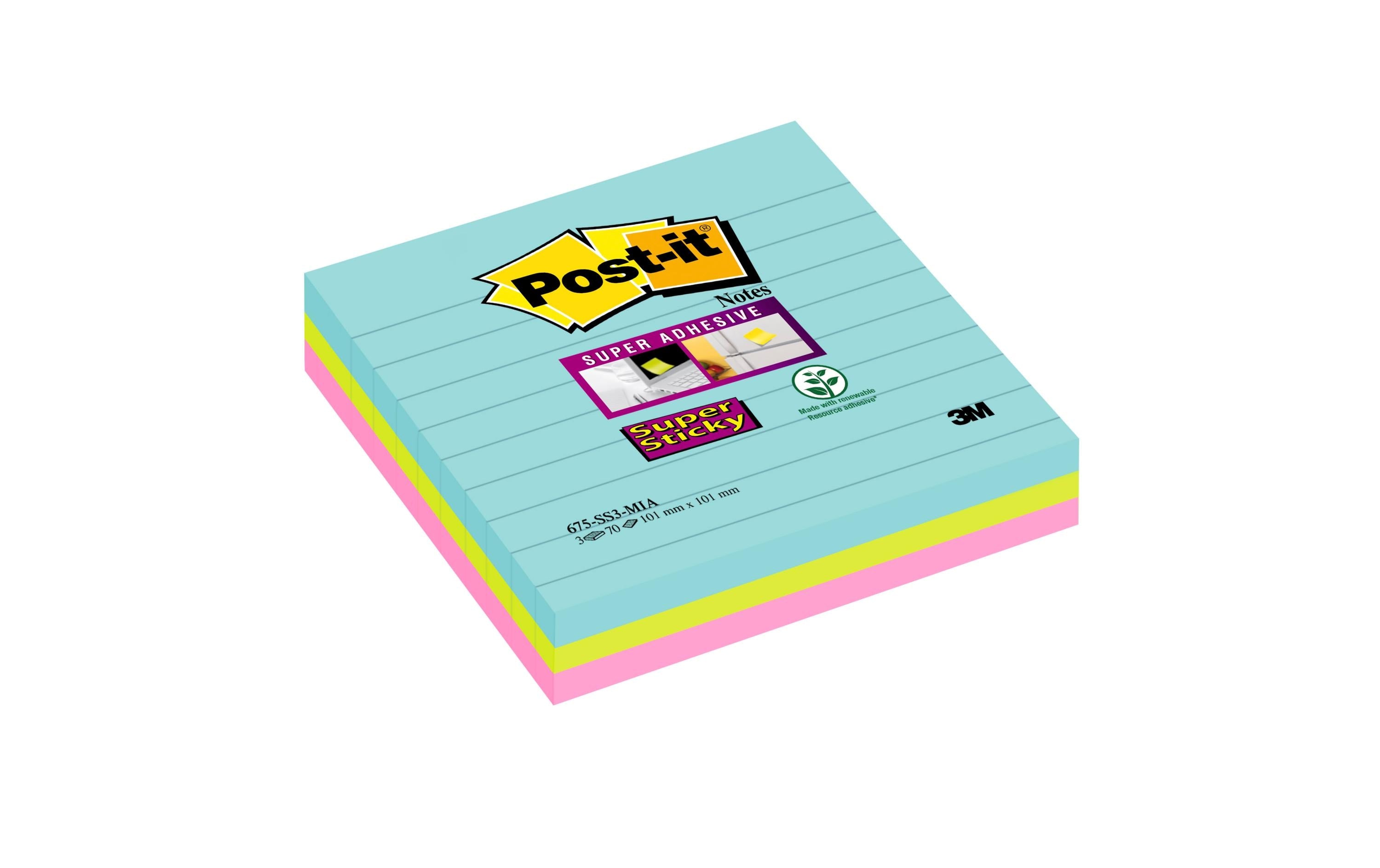 Post-it Notizzettel Post-it Super Sticky 10.1 cm x 10.1 cm, 3 Blöcke