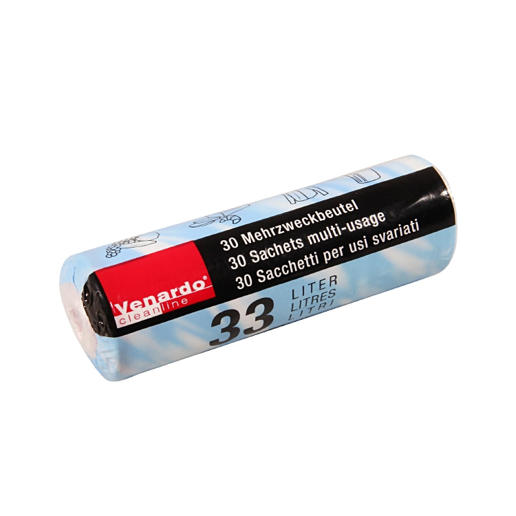 Mehrzweckbeutel transp. /33L Rolle à 30 Sack,HDPE,7my PP-Band,540x600mm, Venardo