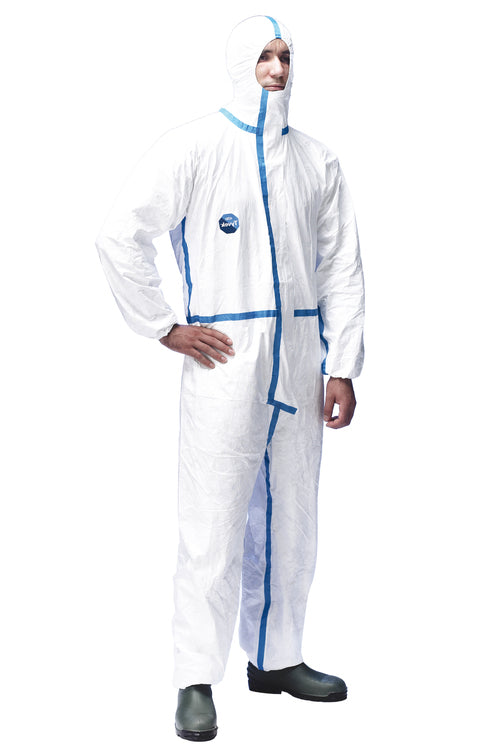 Tyvek 600 Plus Gr. M - XXL weiss Mit Kapuze , Daumenschlaufe, Überklebte Nähte