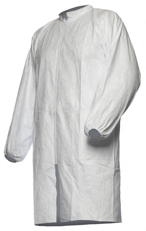 Tyvek 500 Laborkittel Gr. M-XXL weiss, ohne Taschen, Reissverschluss, PL309NP