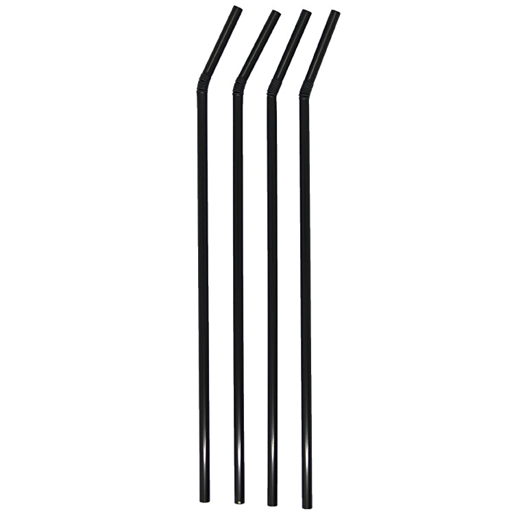 Trinkhalme PP, 240x5mm Pack à 250 Stück schwarz, flexibel