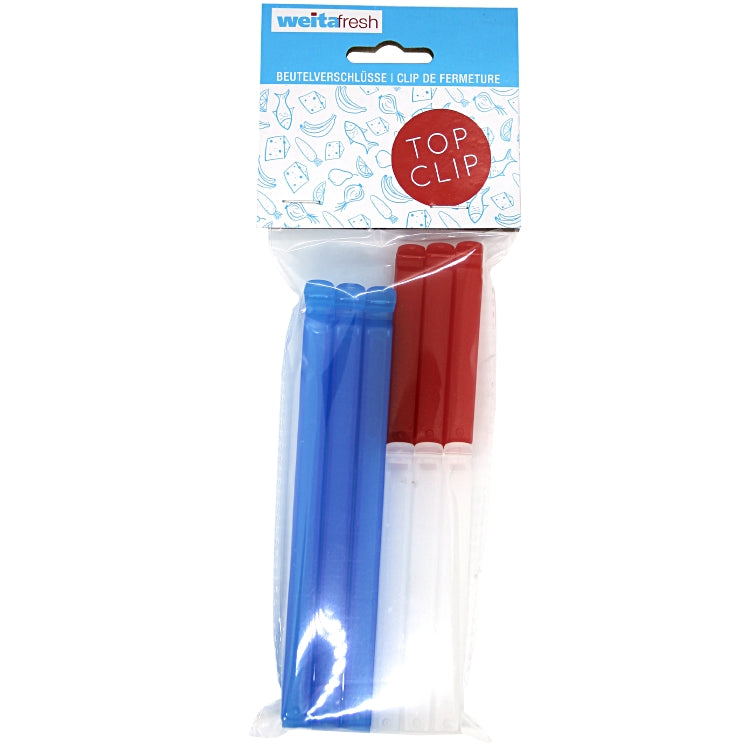 Top Clip Beutelverschlüsse Set 3 Stück à 15cm, 3 Stück à 10cm 4 Stück à 7cm per