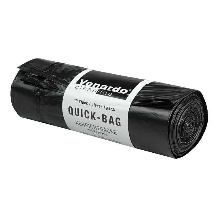 Kehrichtsack 60L/schwarz Rollen à 10 Stk, Zugband 570x860+50mm, LDPE 35µ