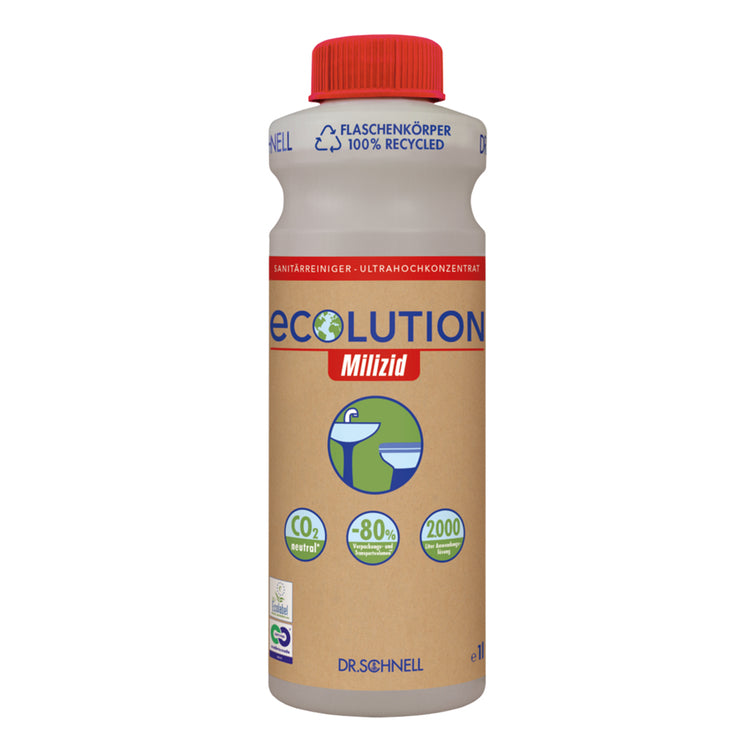ECOLUTION Milizid 1l Flasche à 1l Sanitärreiniger und Kalklöser