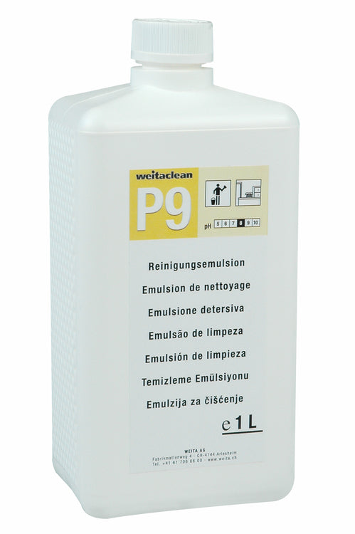 P9 Reinigungsemulsion 1000 ml Flasche à 1 Liter gefüllt