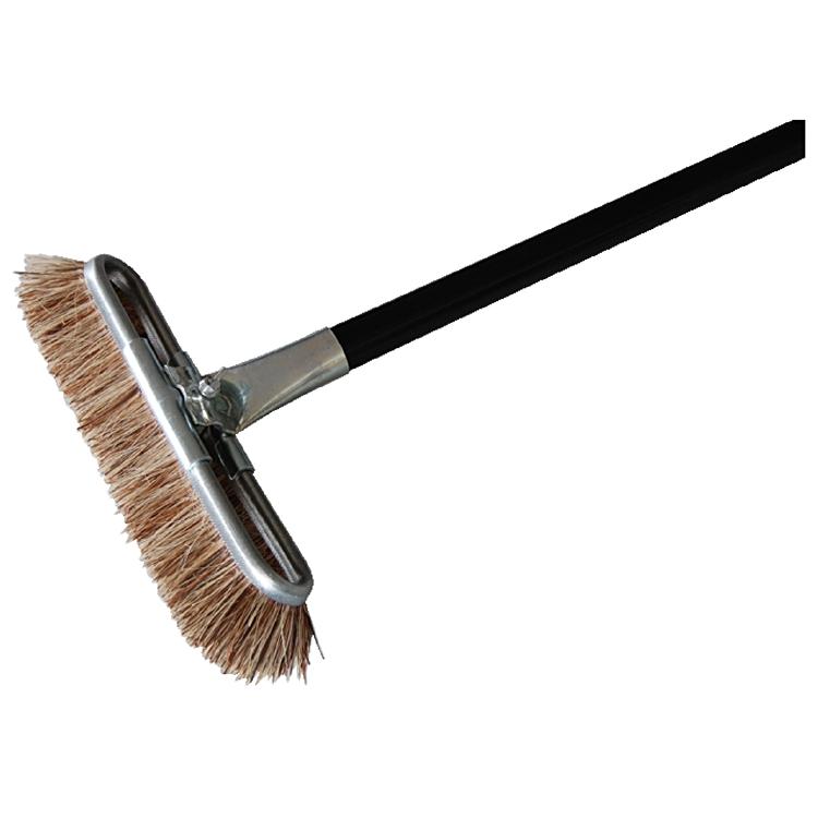 Schrubber metalleingepresst mit Stiel(schwarz), rostfreies Metallband, Breite: 2