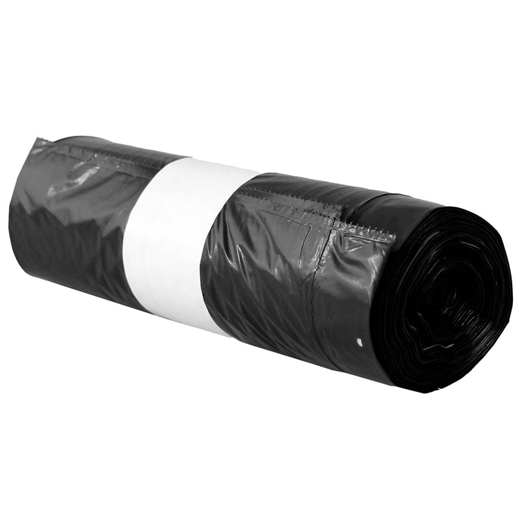 Kehrichtsack 130L/schwarz Rollen à 10 Stk, R-LDPE 60my 830x1100+50mm,Zugbandvers